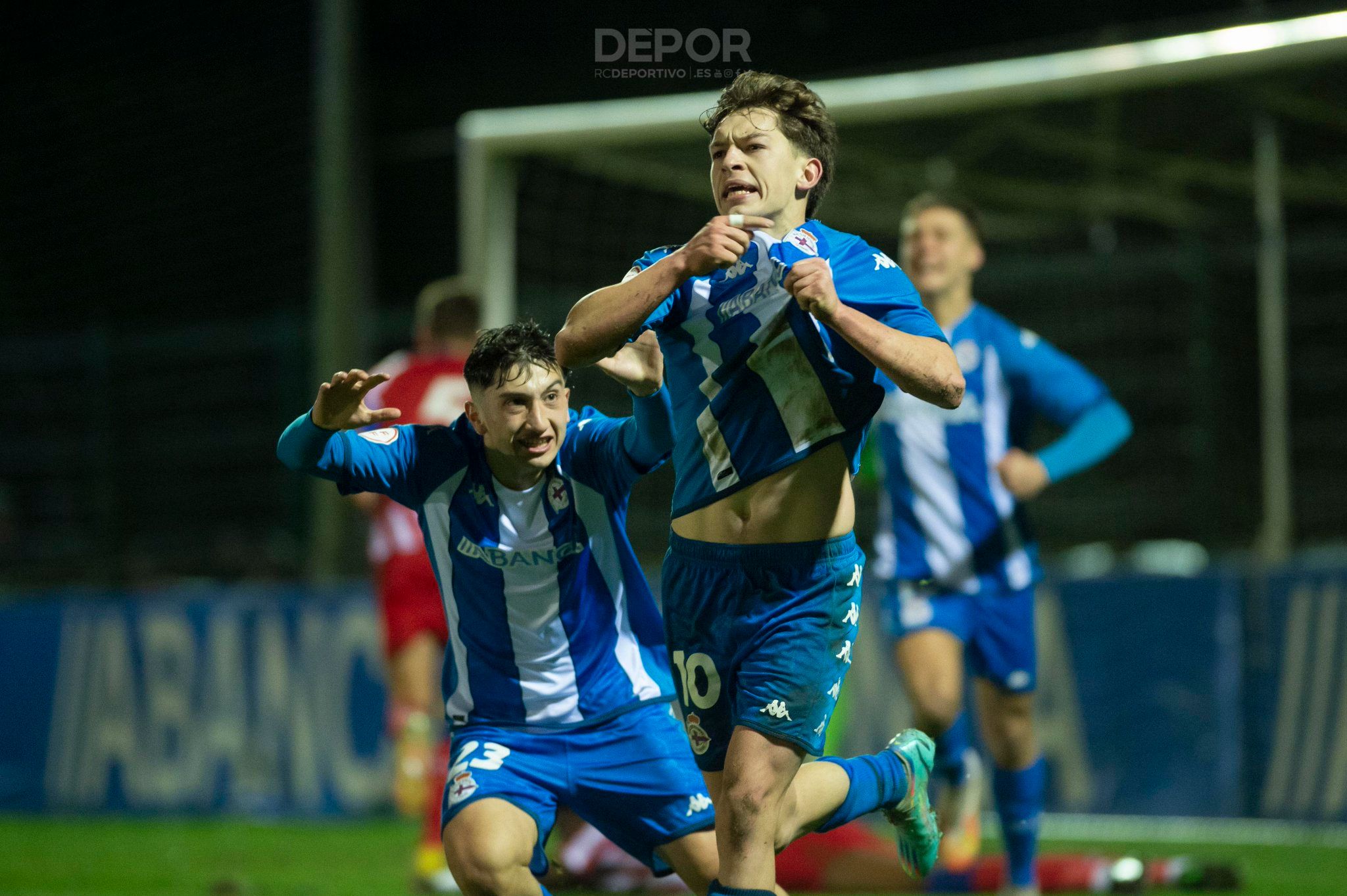  Diego Gómez celebra el 3-2 ante el Atlético de Madrid