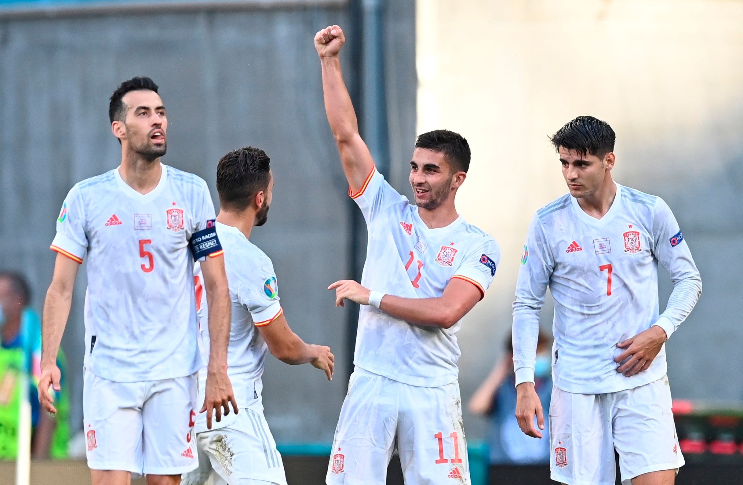 Ferran Torres celebra el 1-3 de España a Crocia.