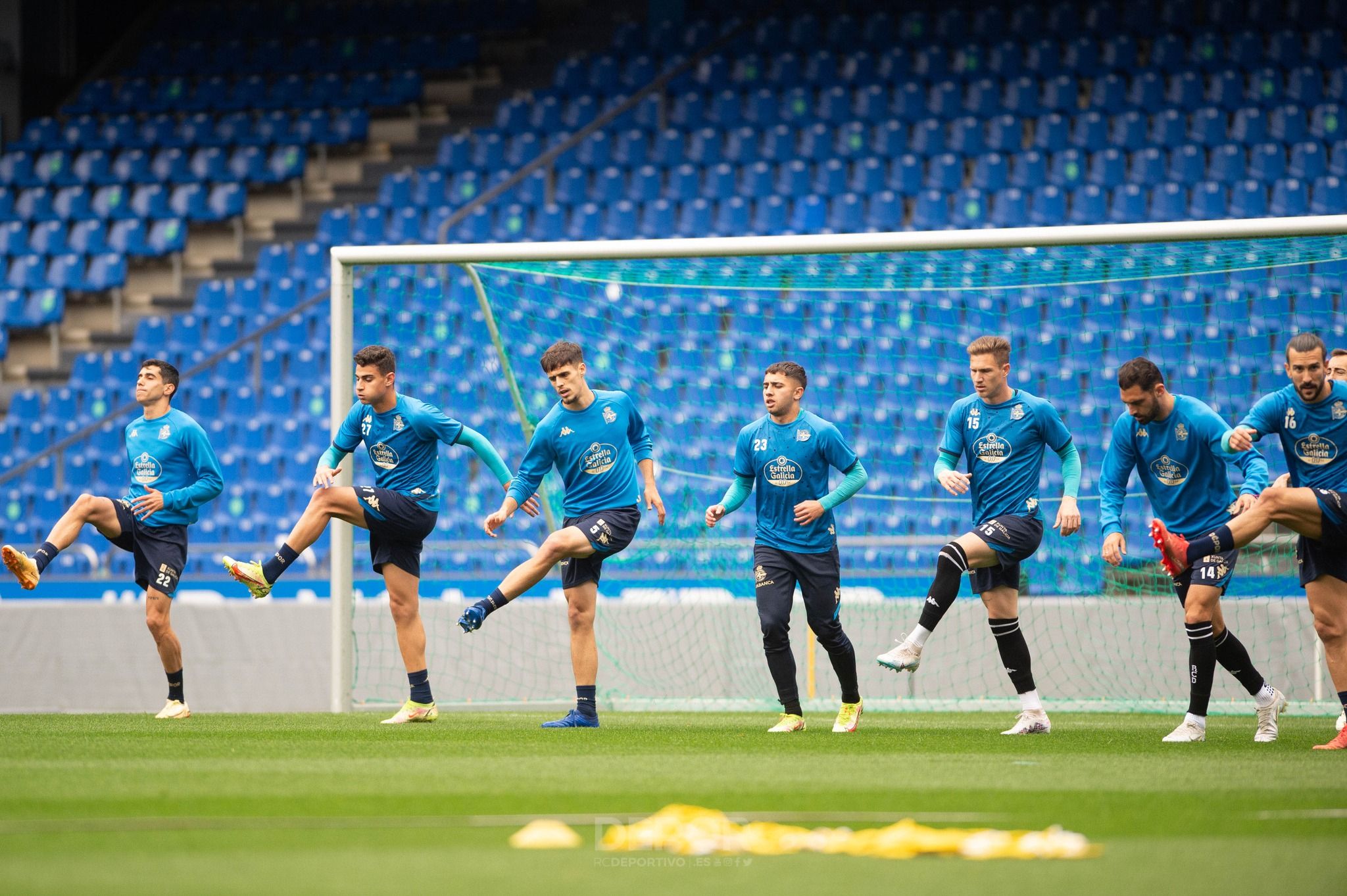  Entrenamiento del Deportivo esta mañana en Riazor