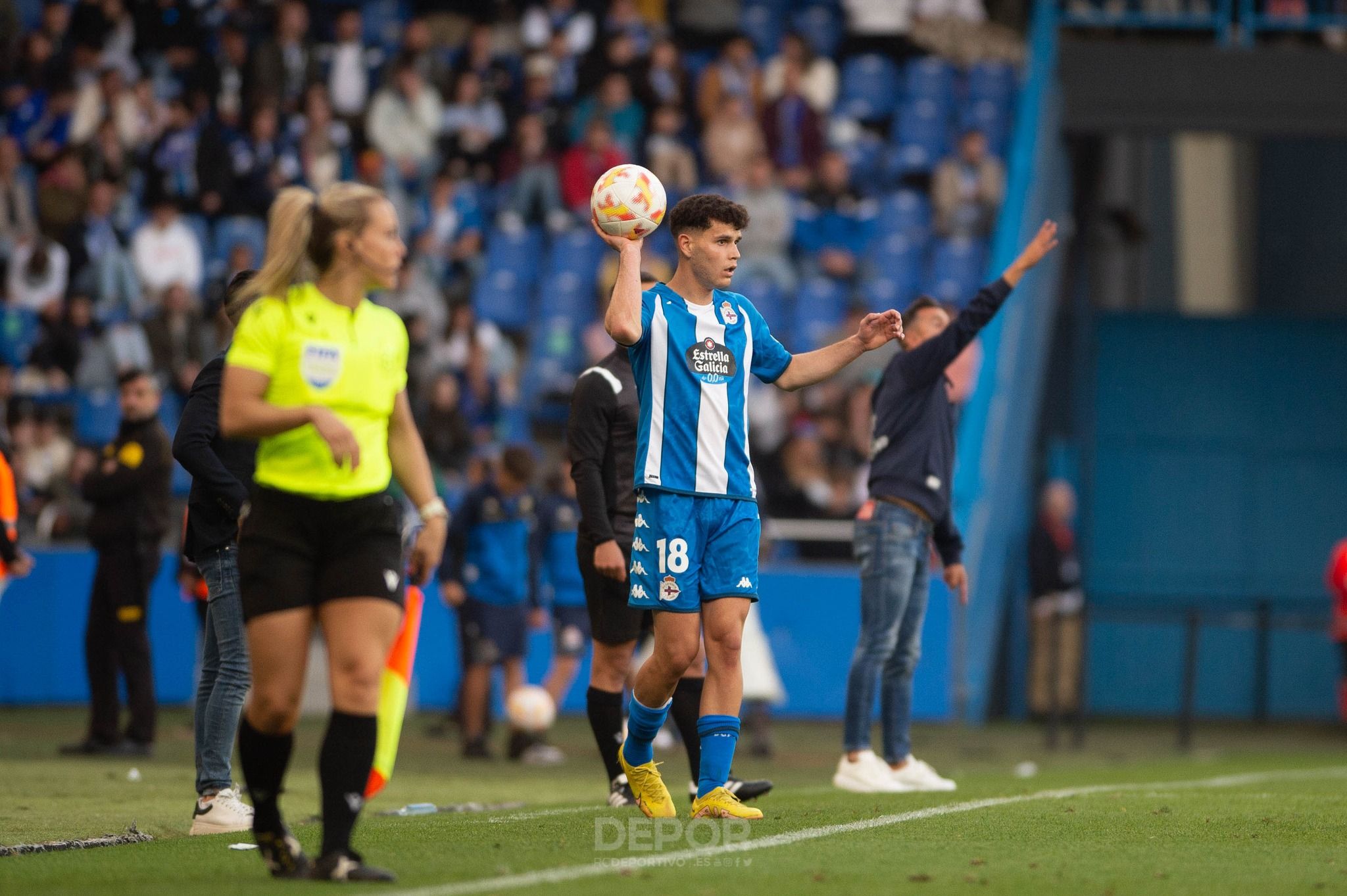 Álvaro Trilli volvió a ser titular con el Deportivo