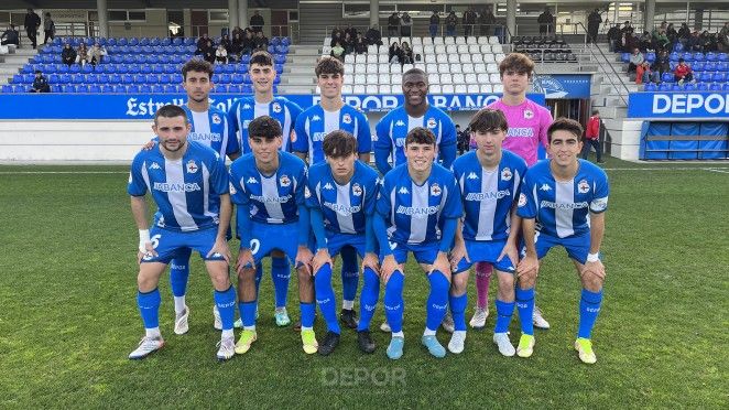  Equipo juvenil del Deportivo en un partido de la temporada 22/23