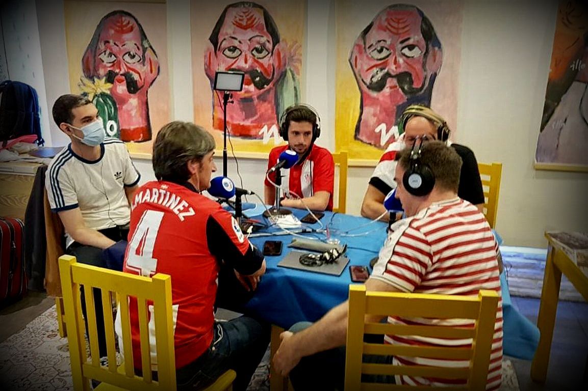 Retransmisión de Onda Vasca en Sevilla con motivo de las finales de Copa del Athletic Club.
