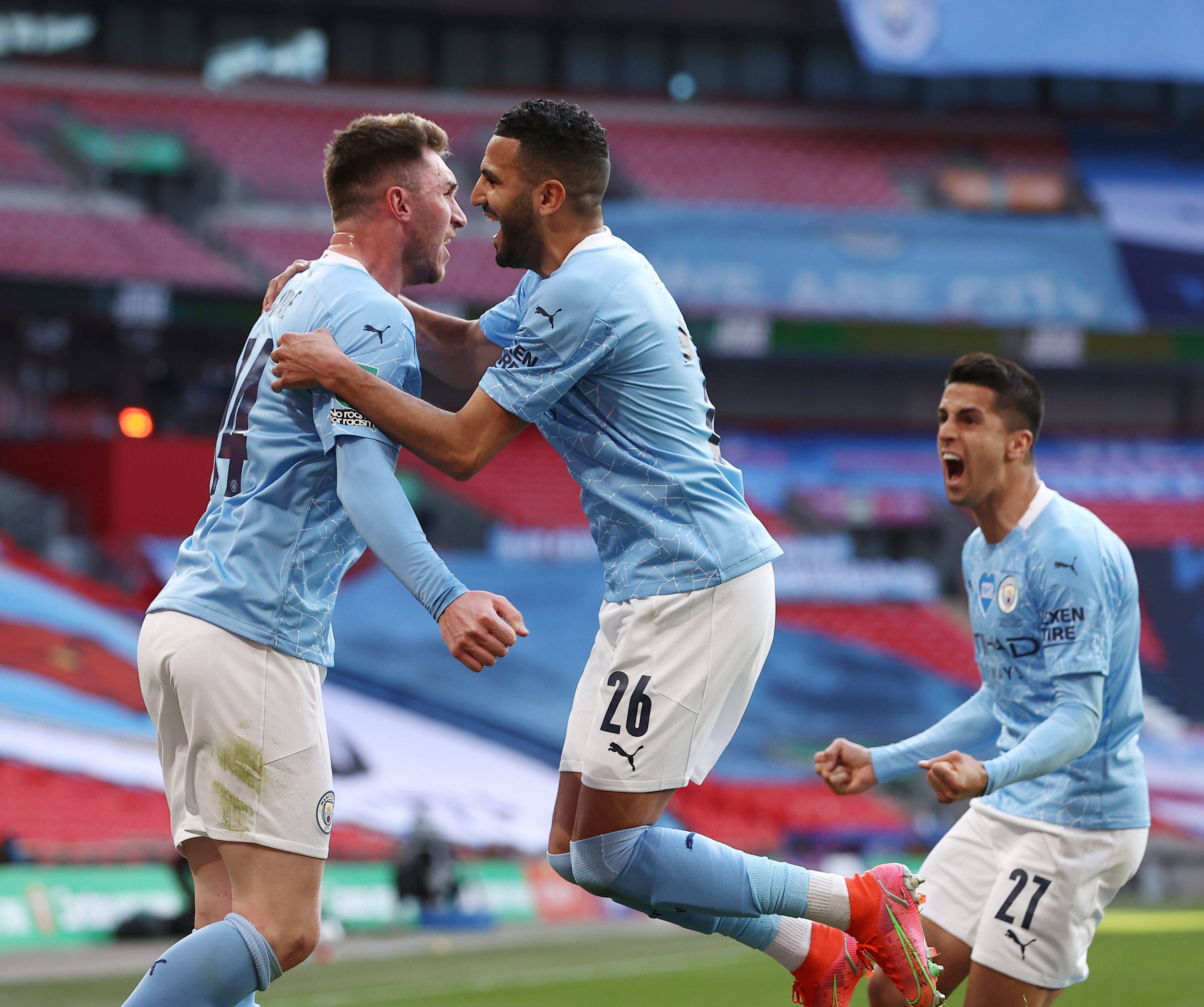  Aymeric Laporte celebra un gol con el Manchester City.