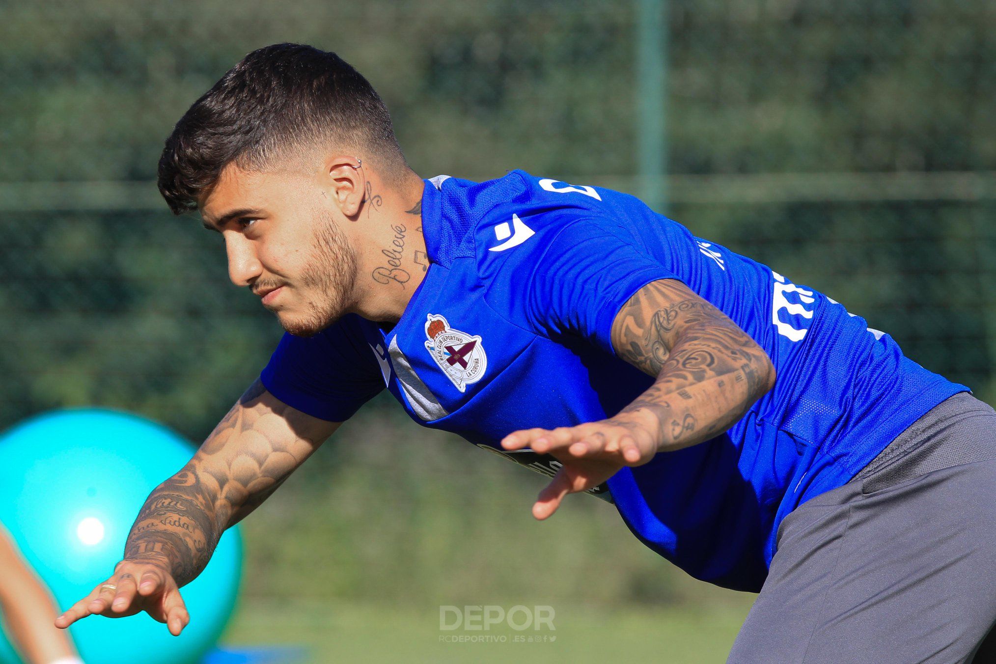  Beto da Silva, durante entrenamiento del Dépor en Abegondo.