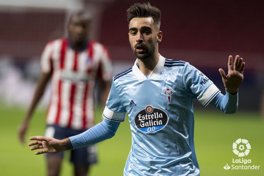 Brais Méndez, durante el Atleti-Celta.