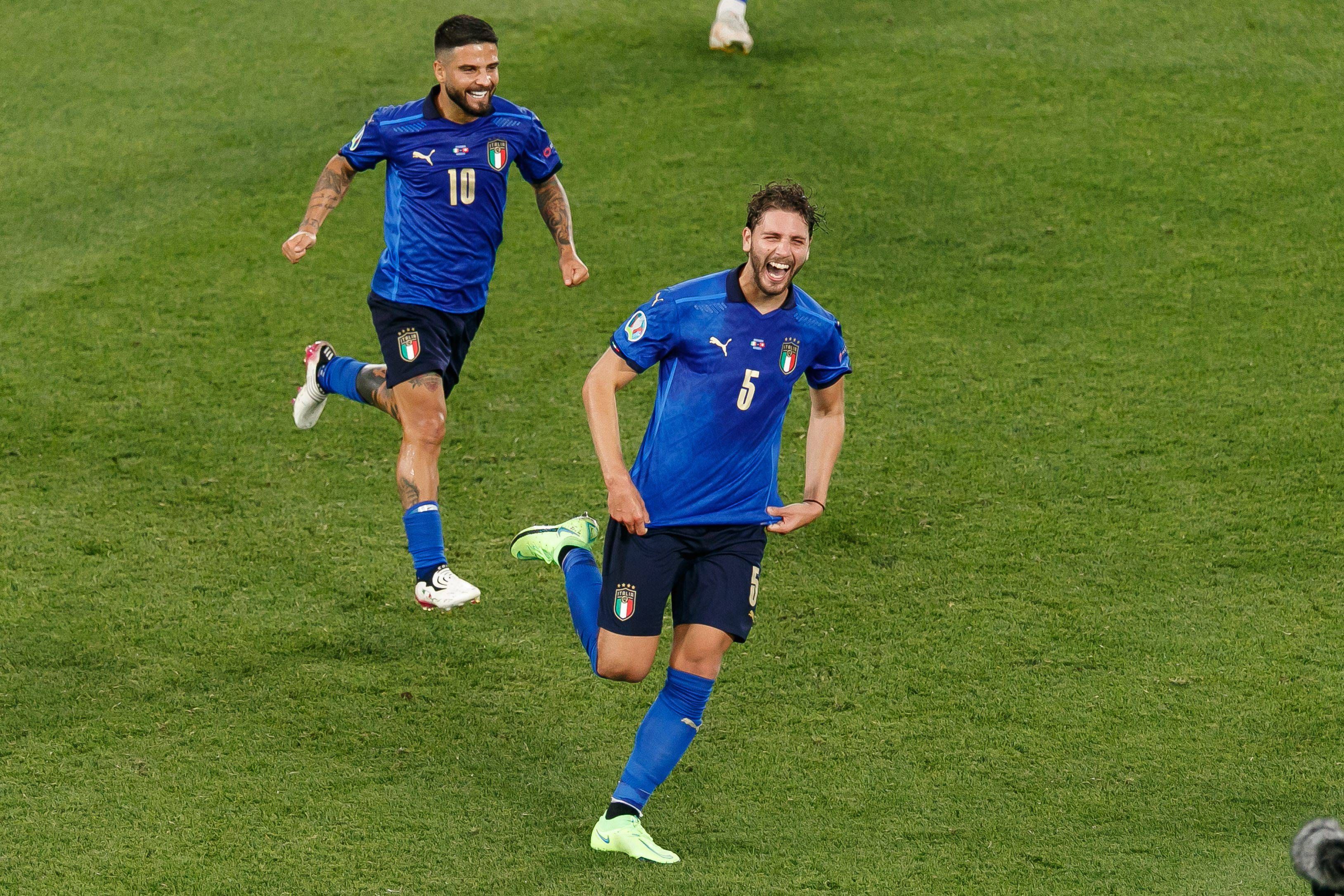  Locatelli celebra uno de sus goles con Italia ante Suiza (FOTO: Cordón Press).