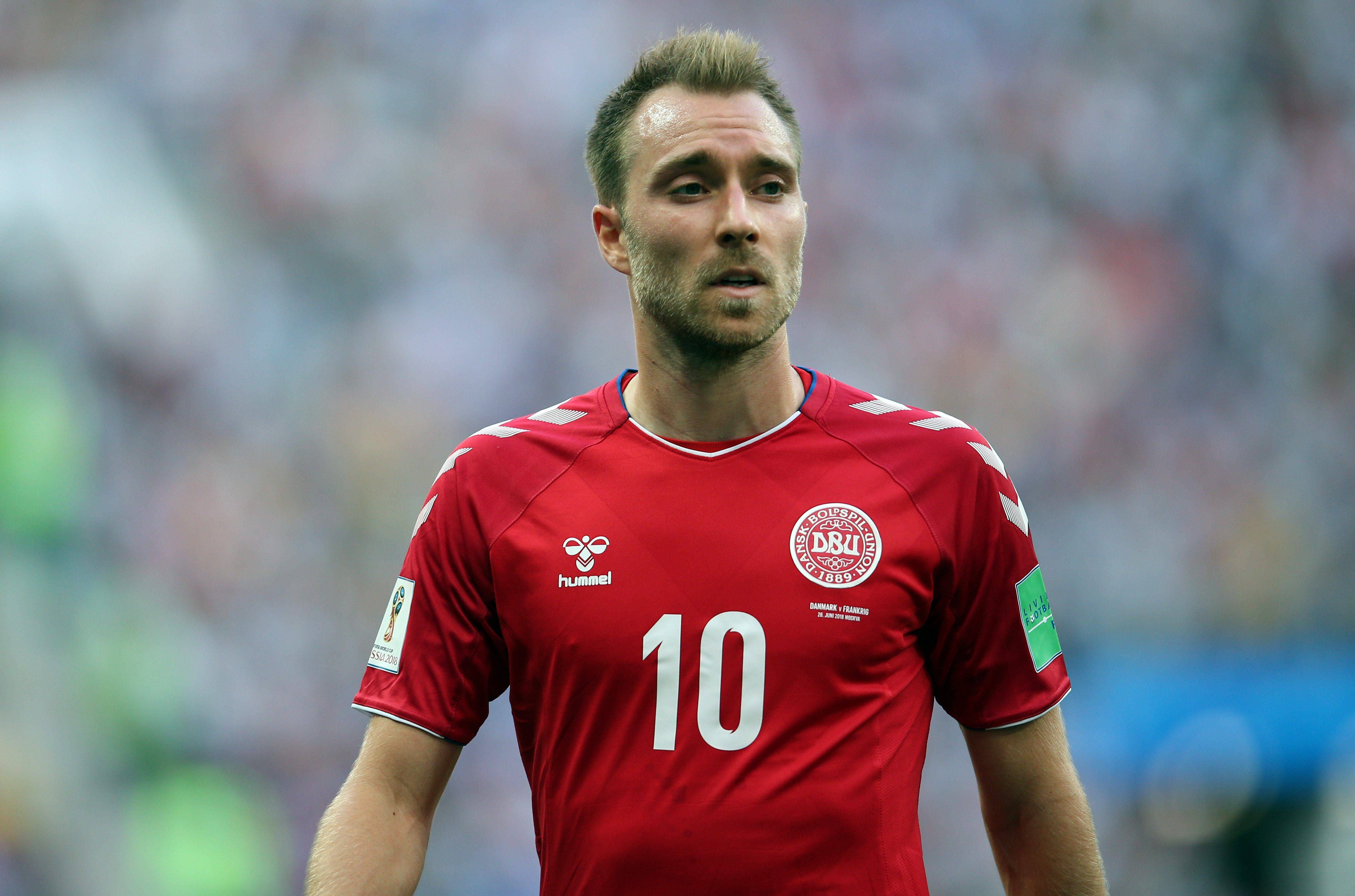 Christian Eriksen, jugador de la selección absoluta de Dinamarca.