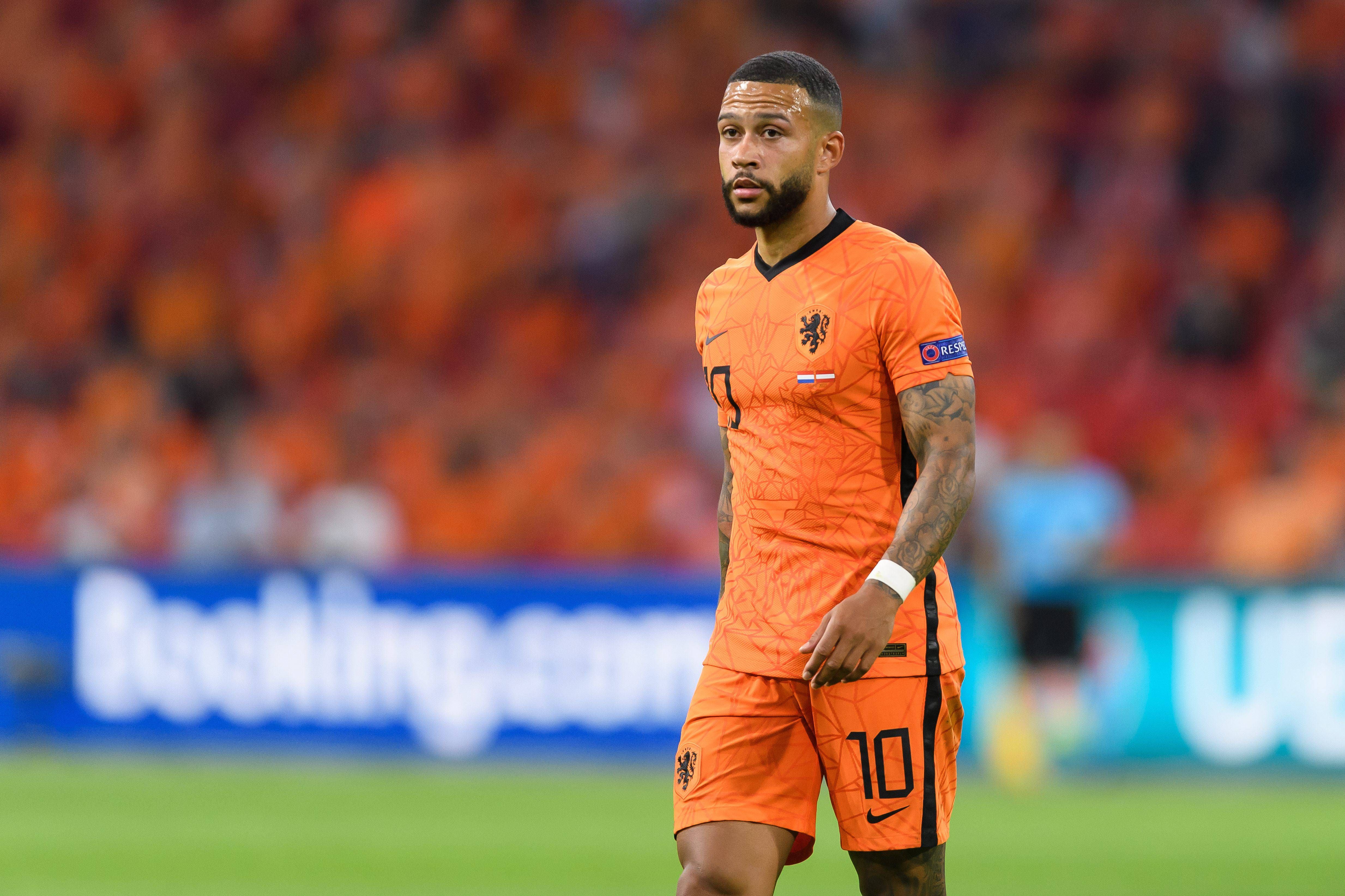  Depay, en un partido de la selección holandesa.