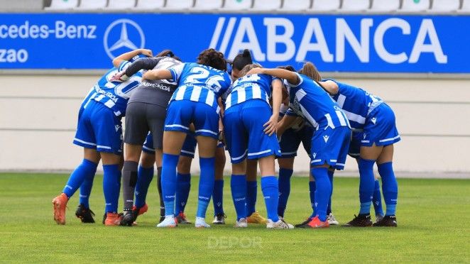 Las jugadoras del Dépor Abanca antes de un partido (Foto:RCD)