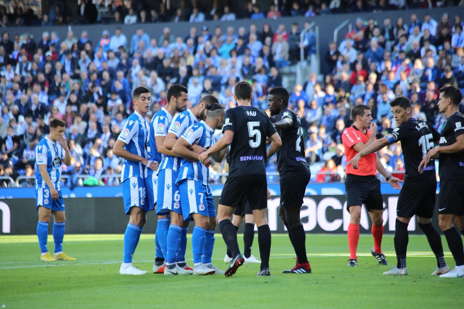  Lance del Deportivo-Málaga de la pasada temporada en Riazor.