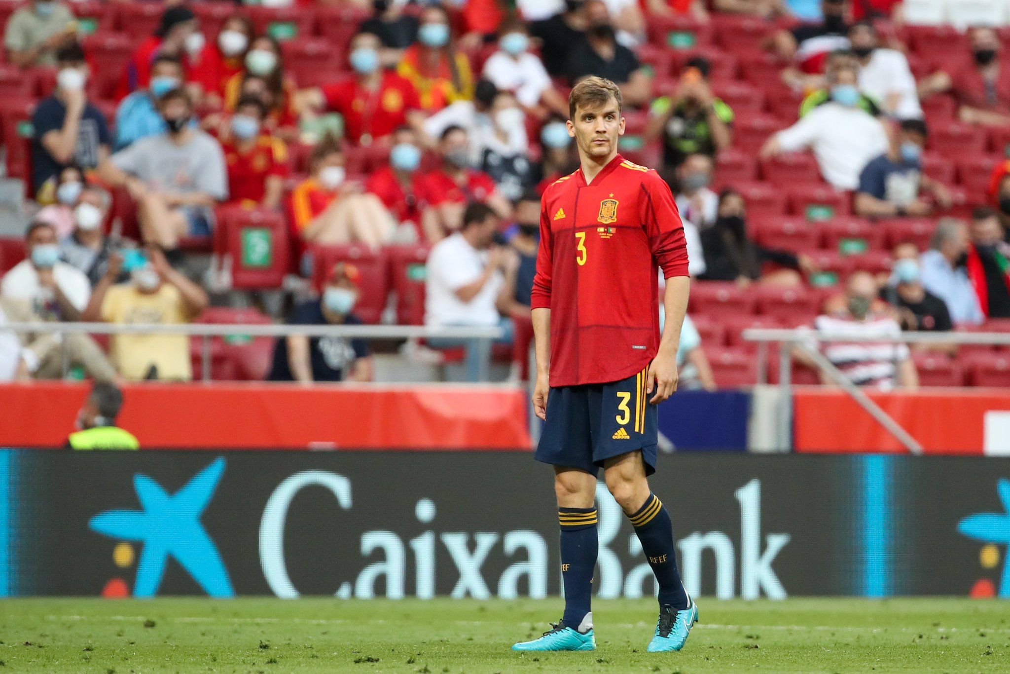 Diego Llorente, con la selección española.