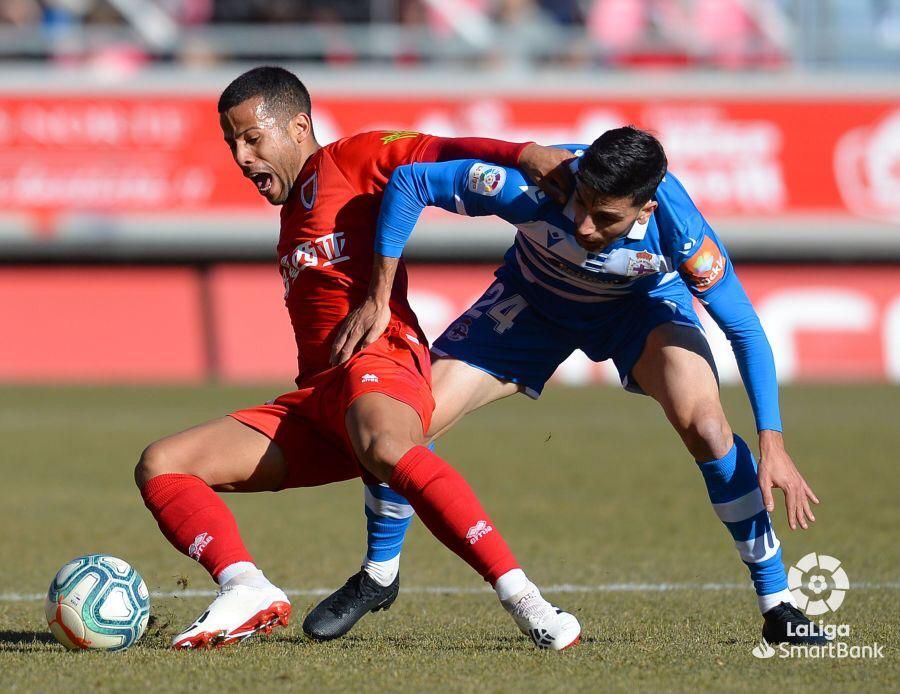 Eneko Bóveda, durante el Numancia-Dépor.