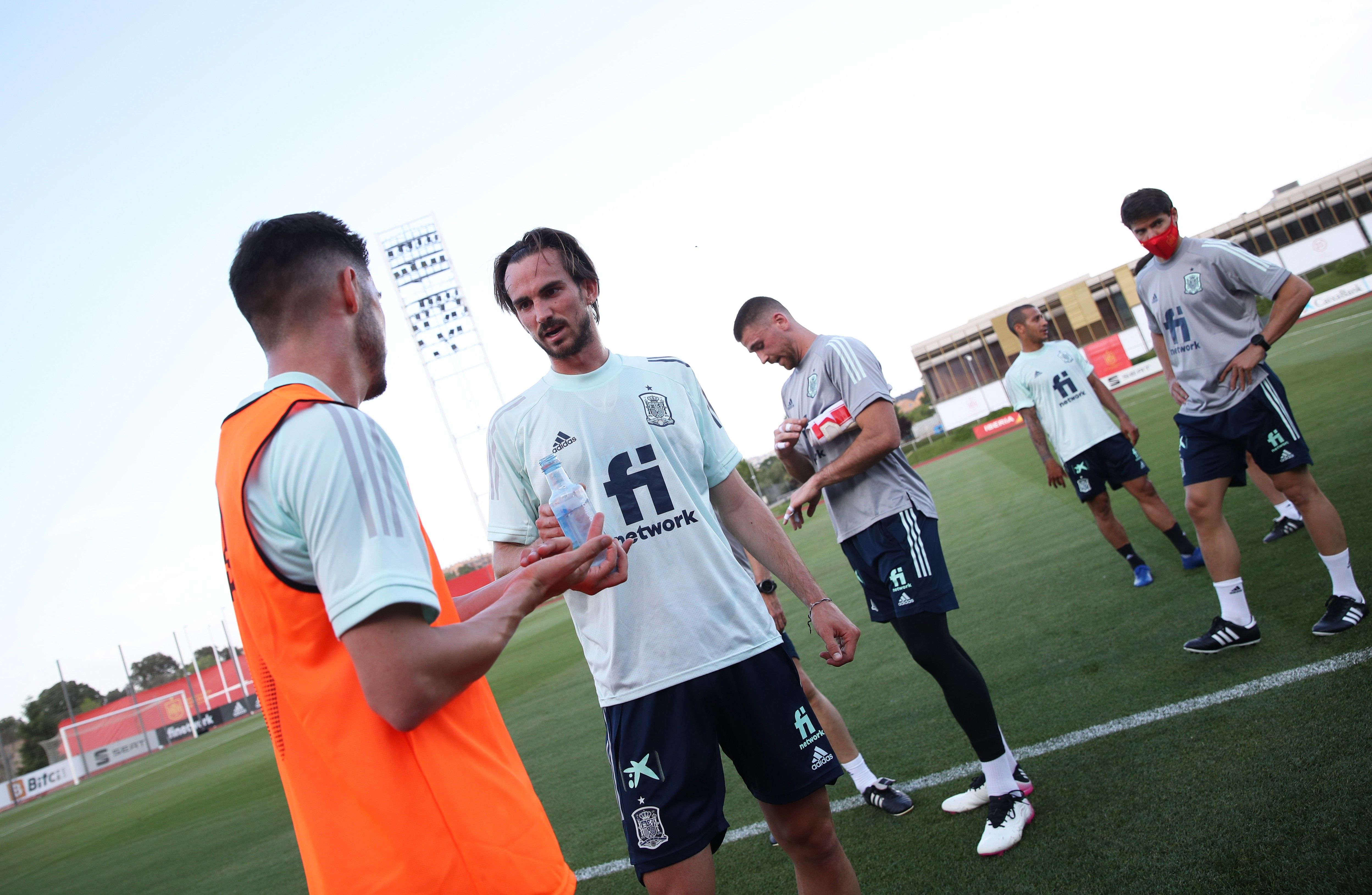  Fabián, en un entrenamiento con la selección.