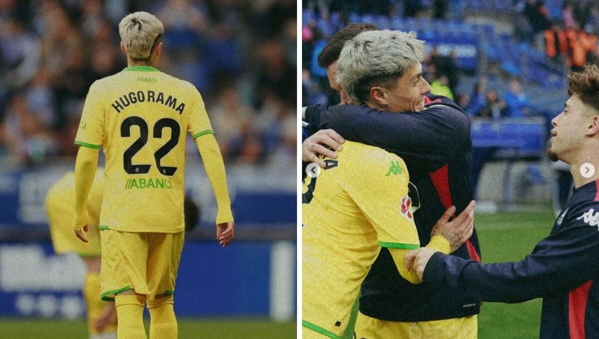 Hugo Rama, en el Oviedo-Deportivo (Fotos: @HugoRama10).