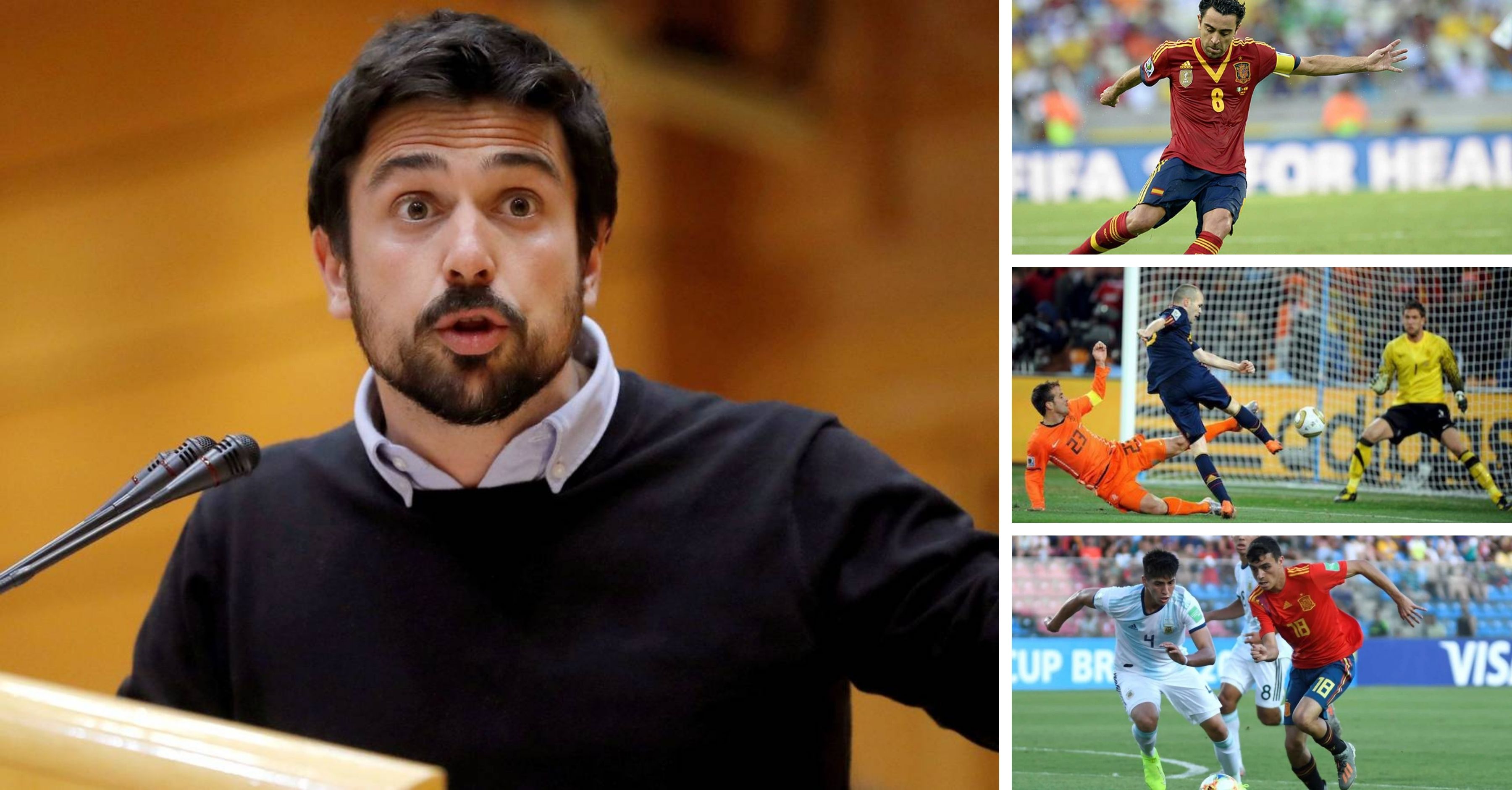 Imágenes de Ramón Espinar, Xavi, Iniesta y Pedri