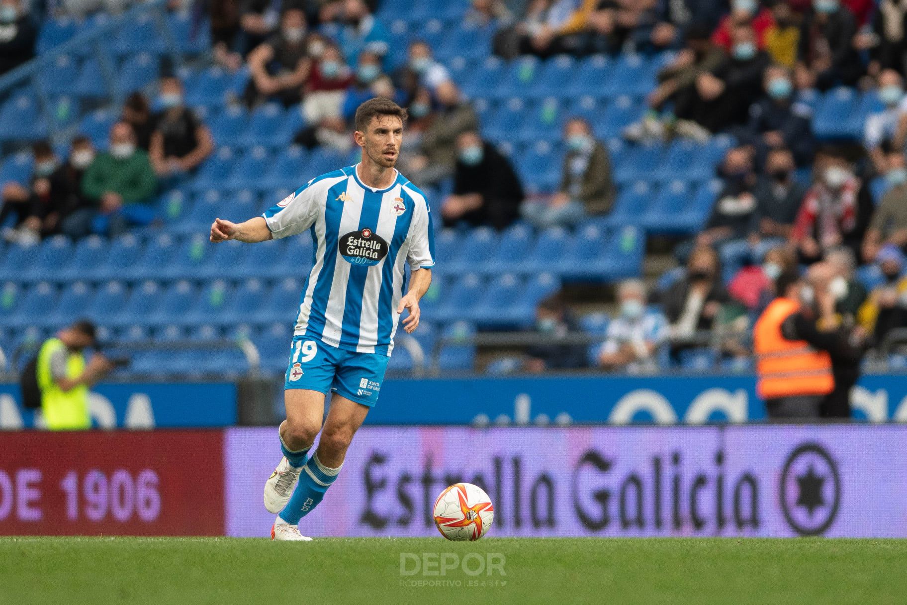  Jaime Sánchez durante un partido con el Dépor en Riazor.