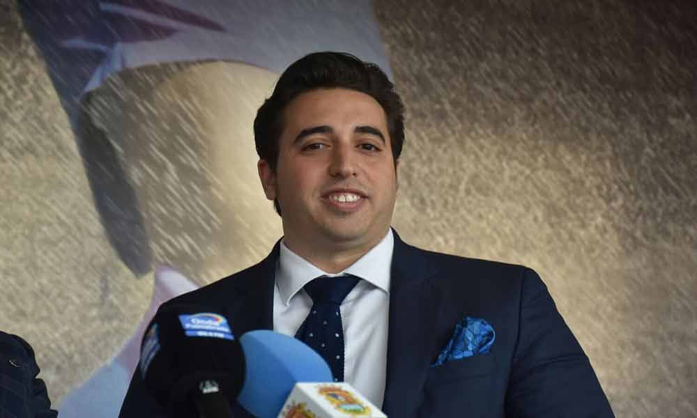  Jonathan Praena, Presidente del Fuenlabrada, durante una rueda de prensa.