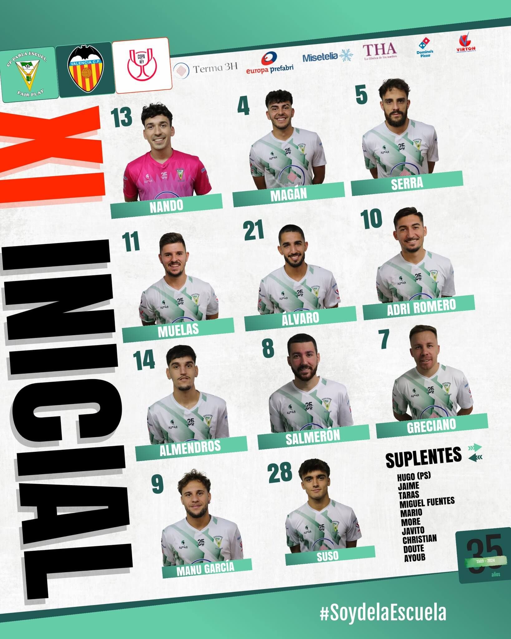  La alineación del Parla Escuela