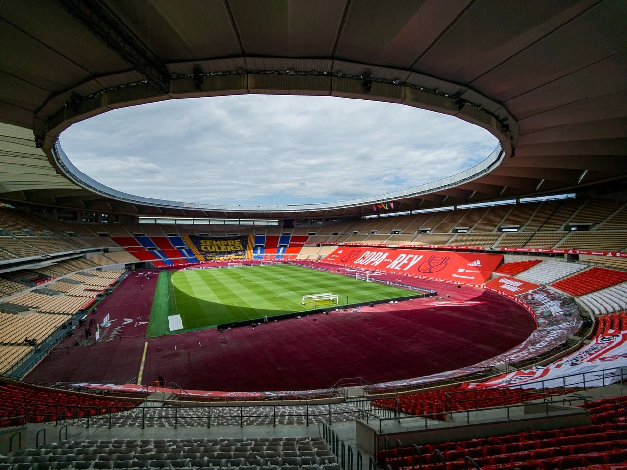  La Cartuja, preparada para la final de la Copa del Rey.