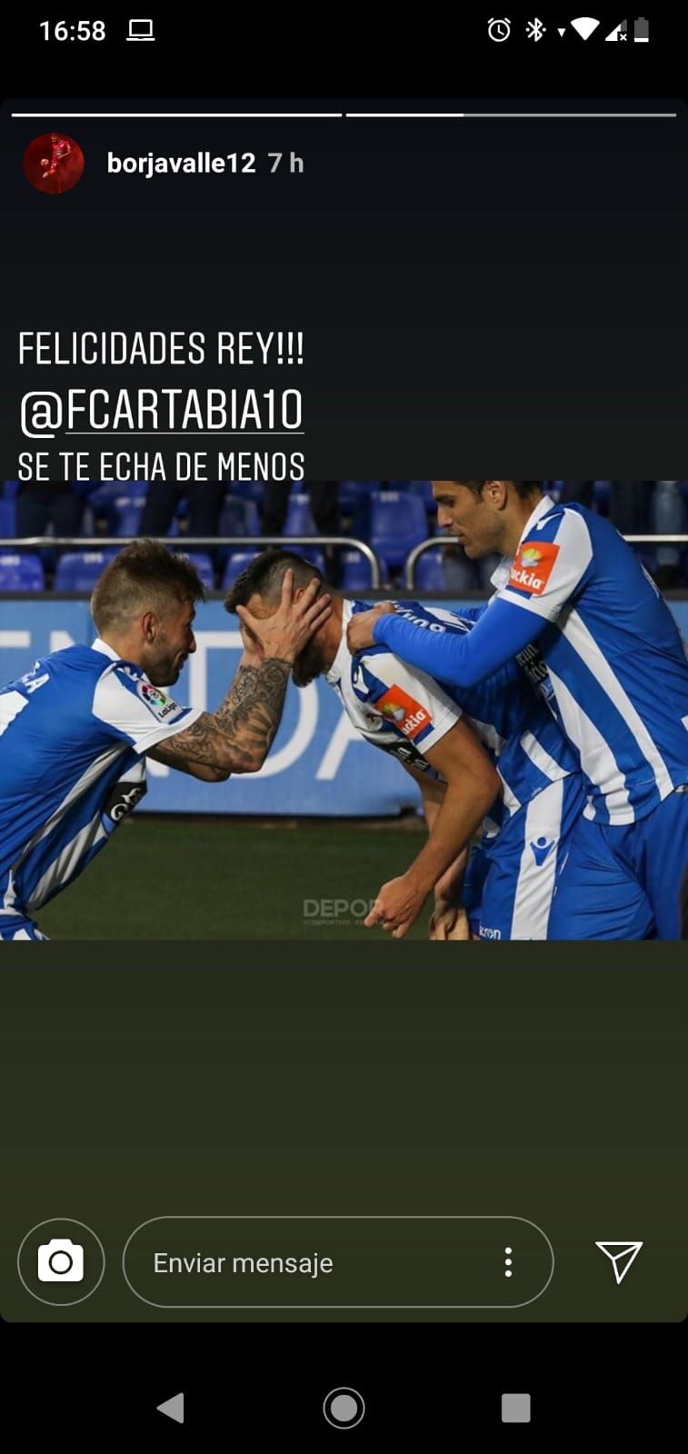  La felicitación de Borja Valle a Fede Cartabia.