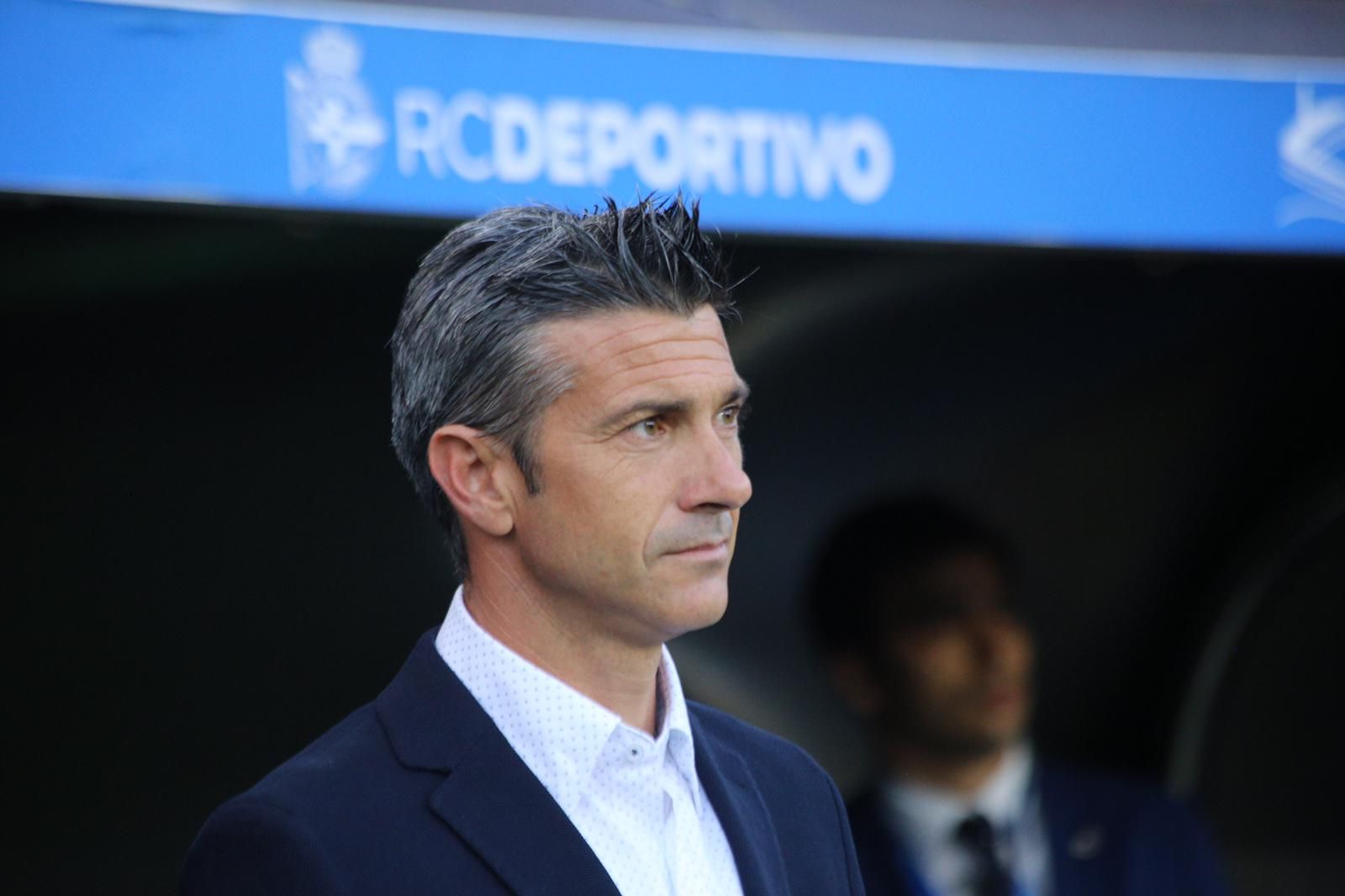  Martí, desde la banda, durante el Dépor-Mallorca de los play off de la pasada temporada.