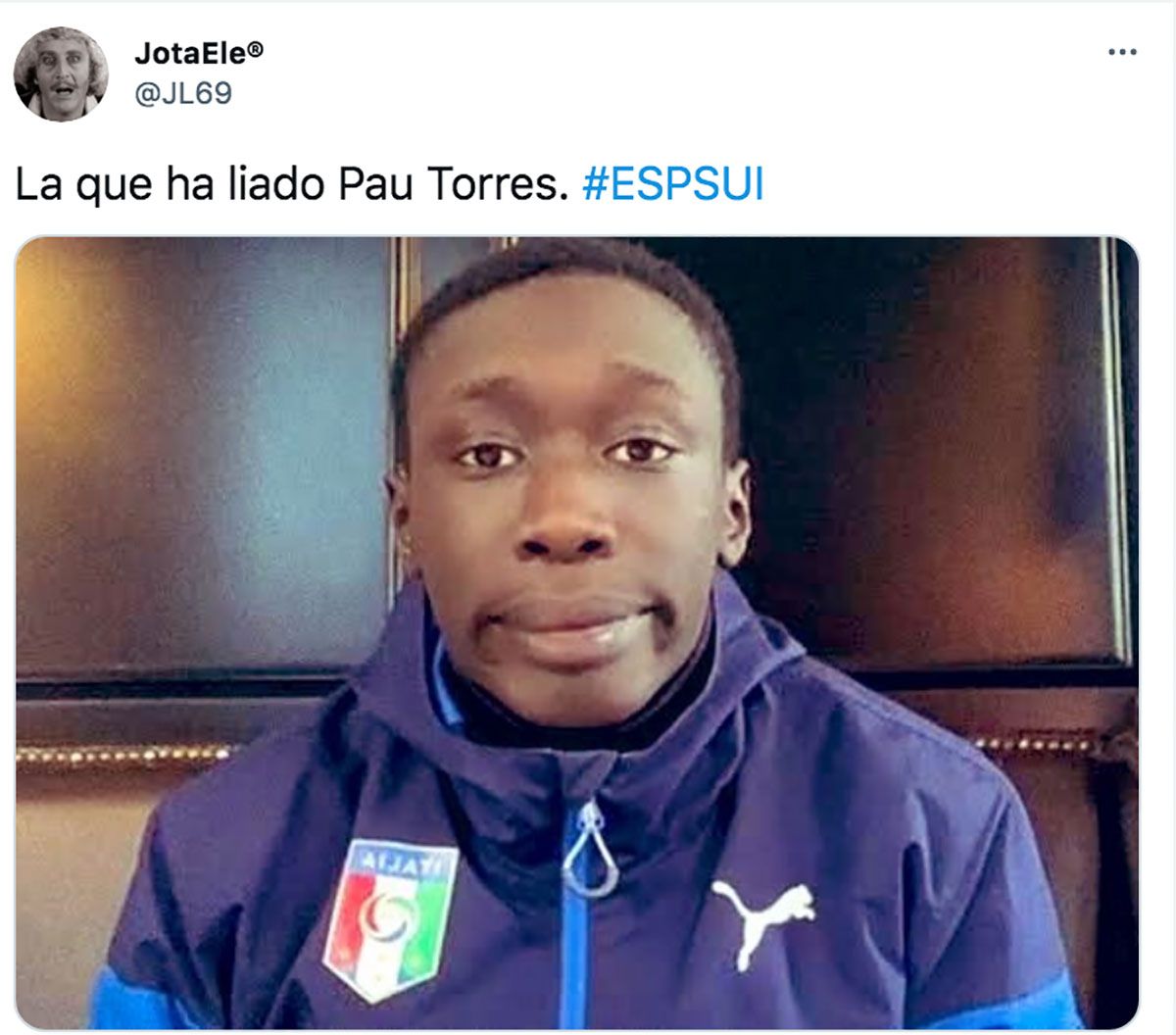 Meme del Suiza-España.