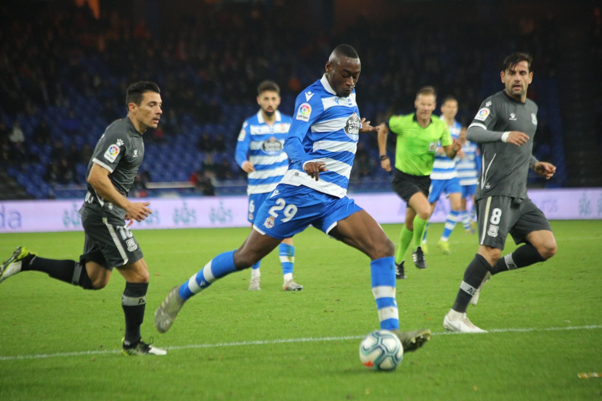  Mujaid, durante el Dépor-Alcorcón.