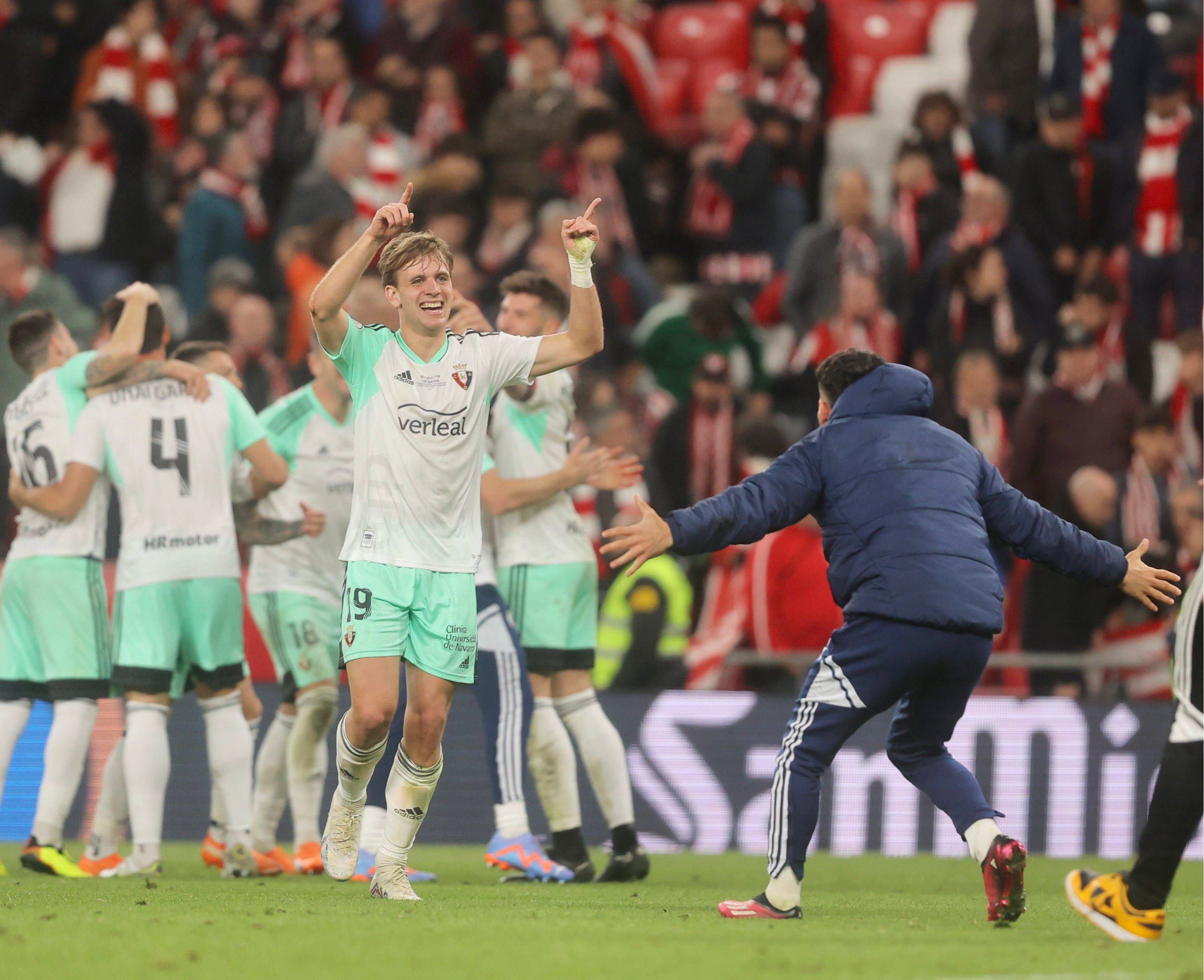 Pablo Ibáñez celebra el pase a la final de Copa de Osasuna