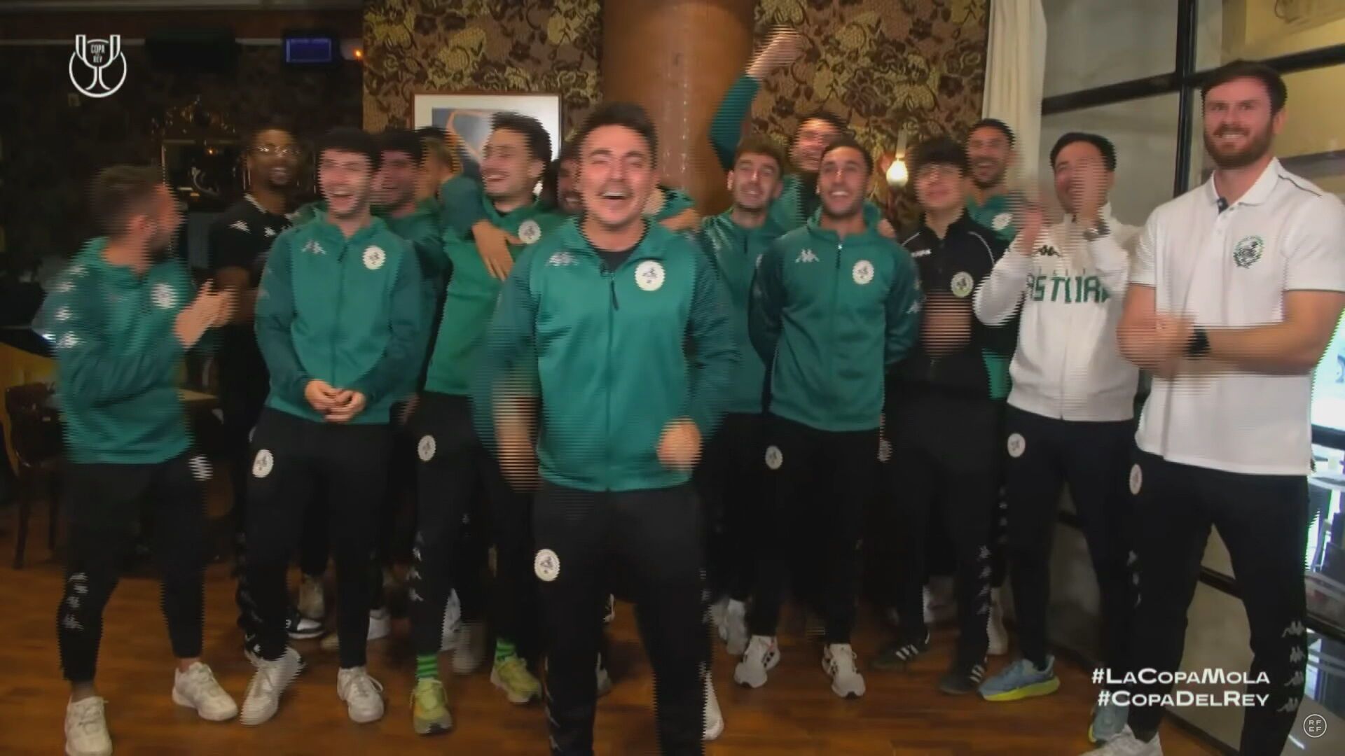  El AStorga, en el momento que sabe que jugará contra el Sevilla.