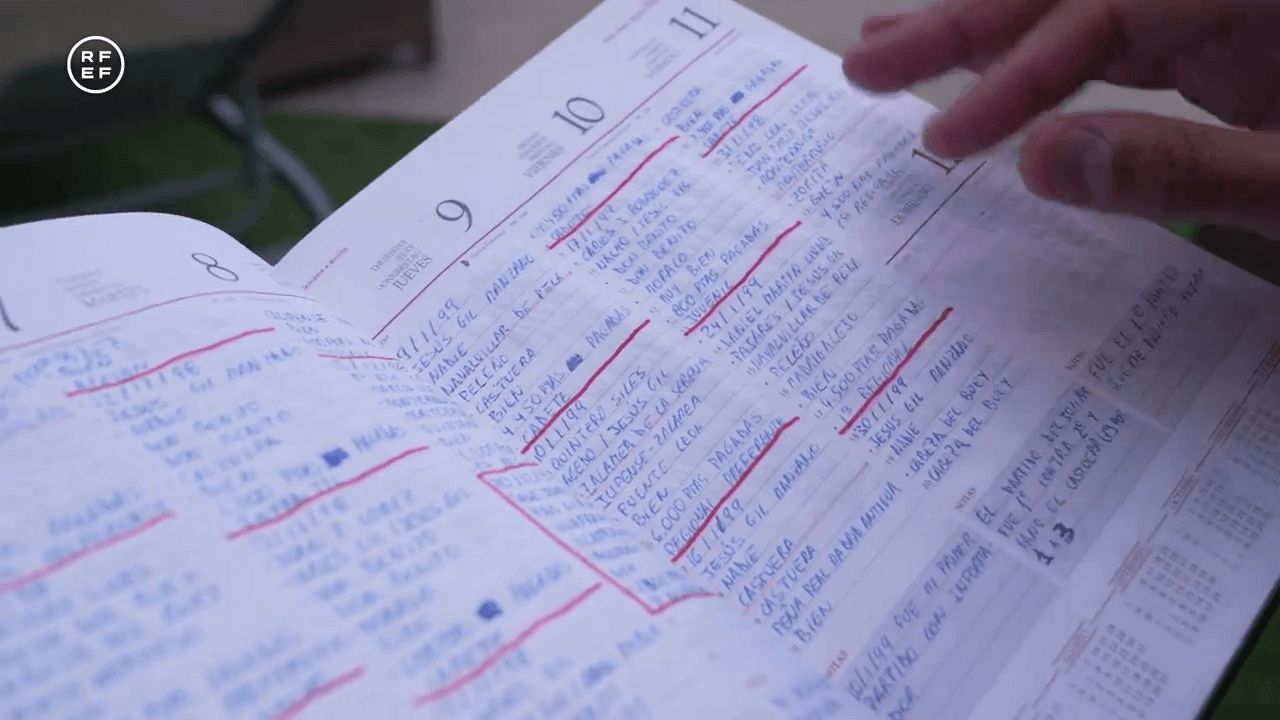  La agenda que usó Gil Manzano en sus inicios como colegiado (RFEF)