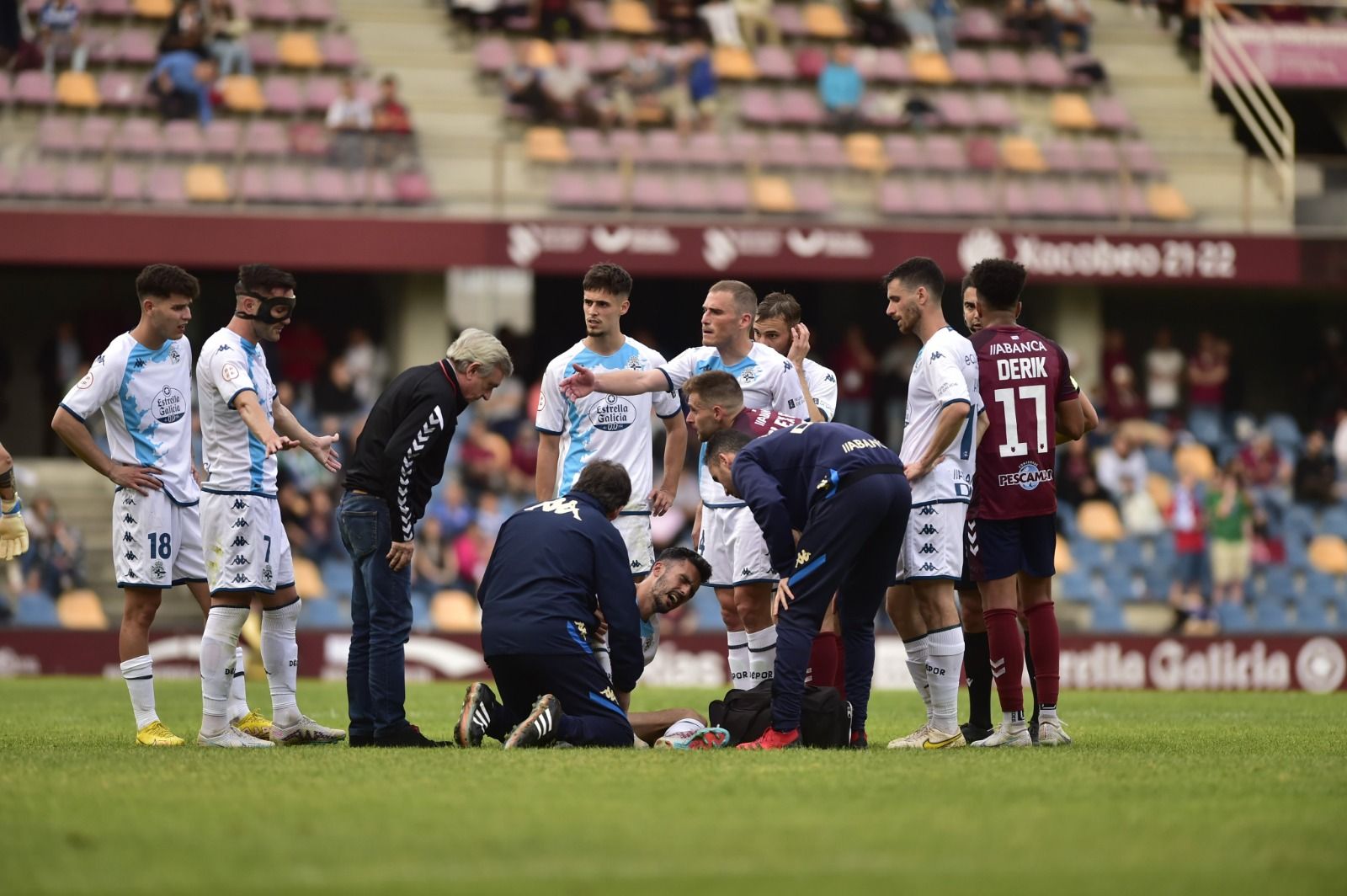  Alberto Quiles en la acción que se pudo lesionar la rodilla