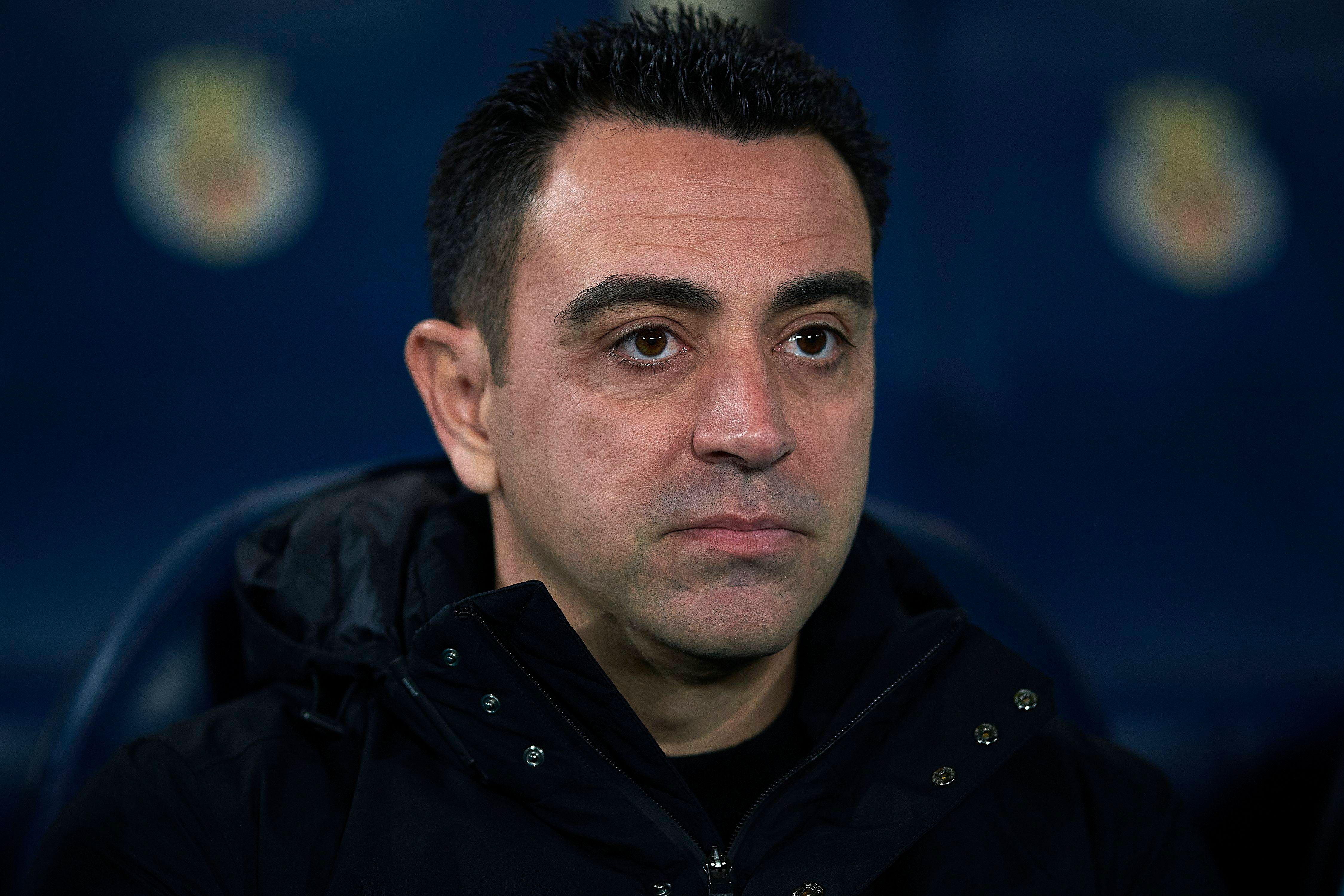 Xavi Hernández, durante el Villarreal-Barcelona.