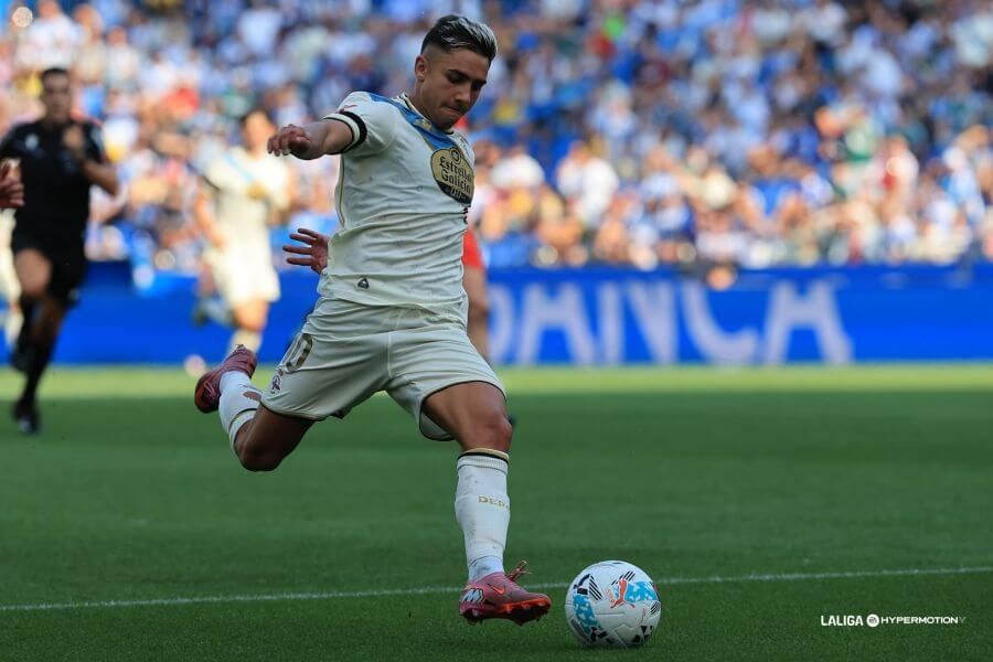 Yeremay, durante el Dépor-Burgos.