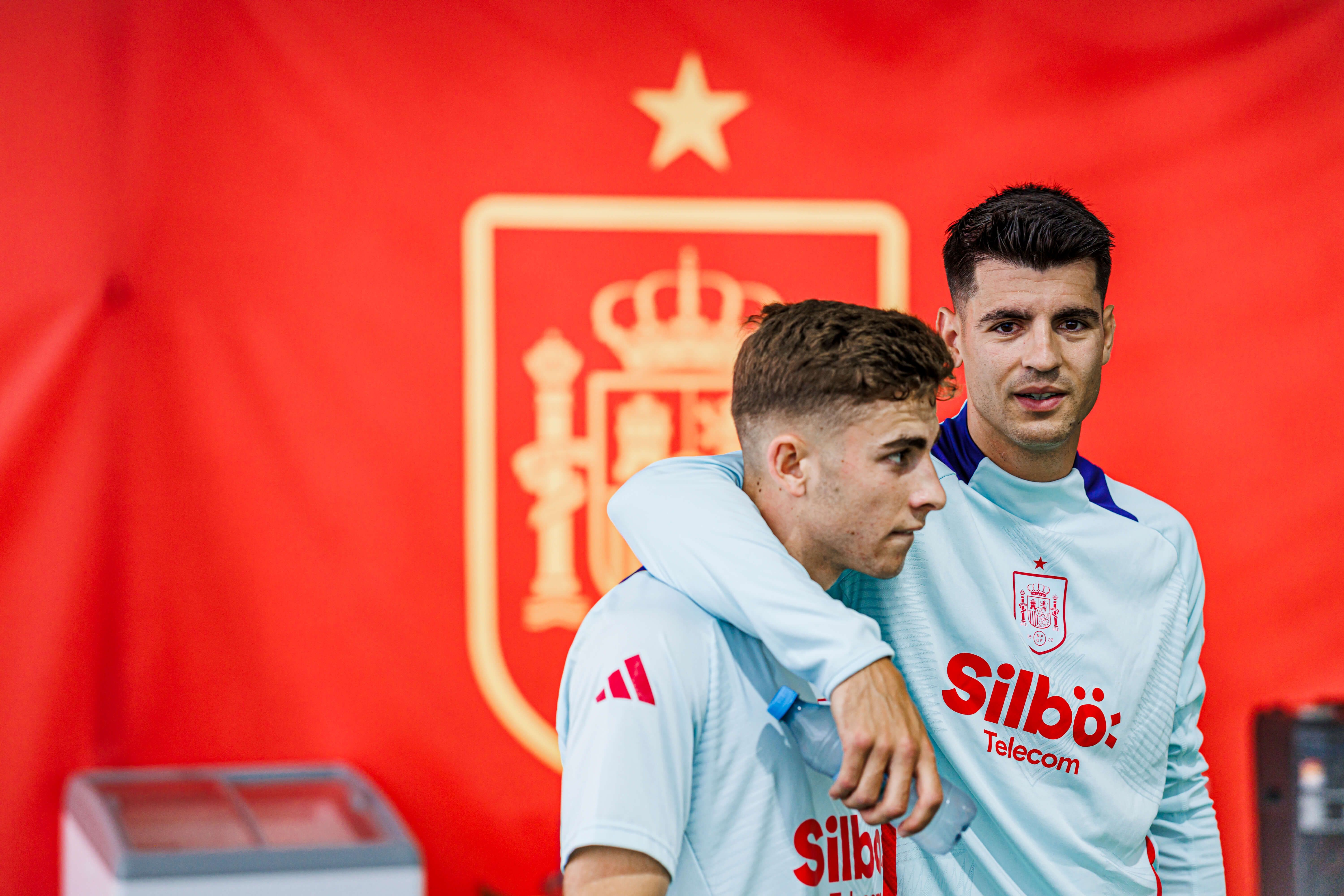  Morata y Fermín, en la concentración de la selección española en la Eurocopa de Alemania.