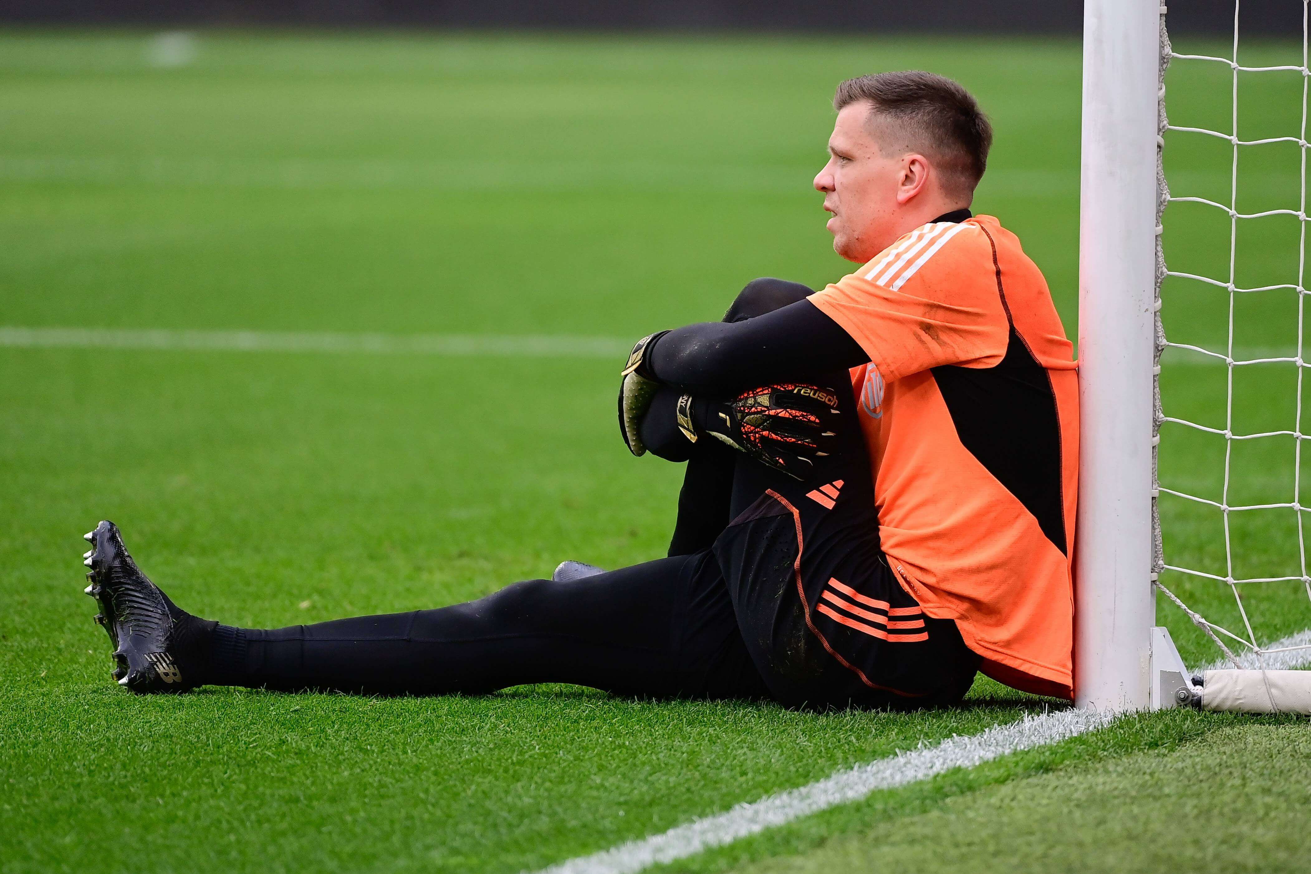 Wojciech Szczesny, en un calentamiento con la Juventus.
