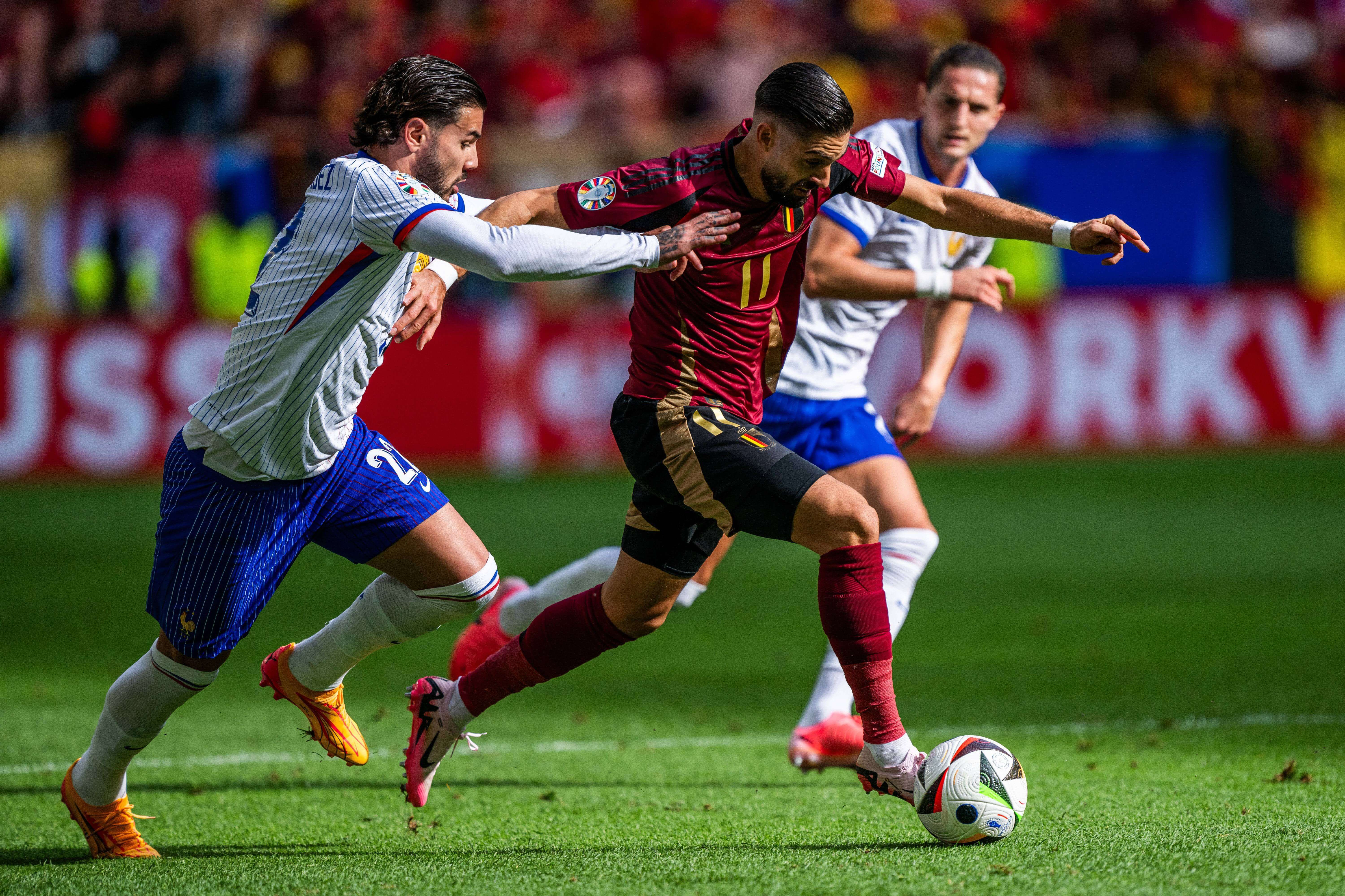  Carrasco y Theo Hernández en el Francia vs Bélgica (Cordon Press)
