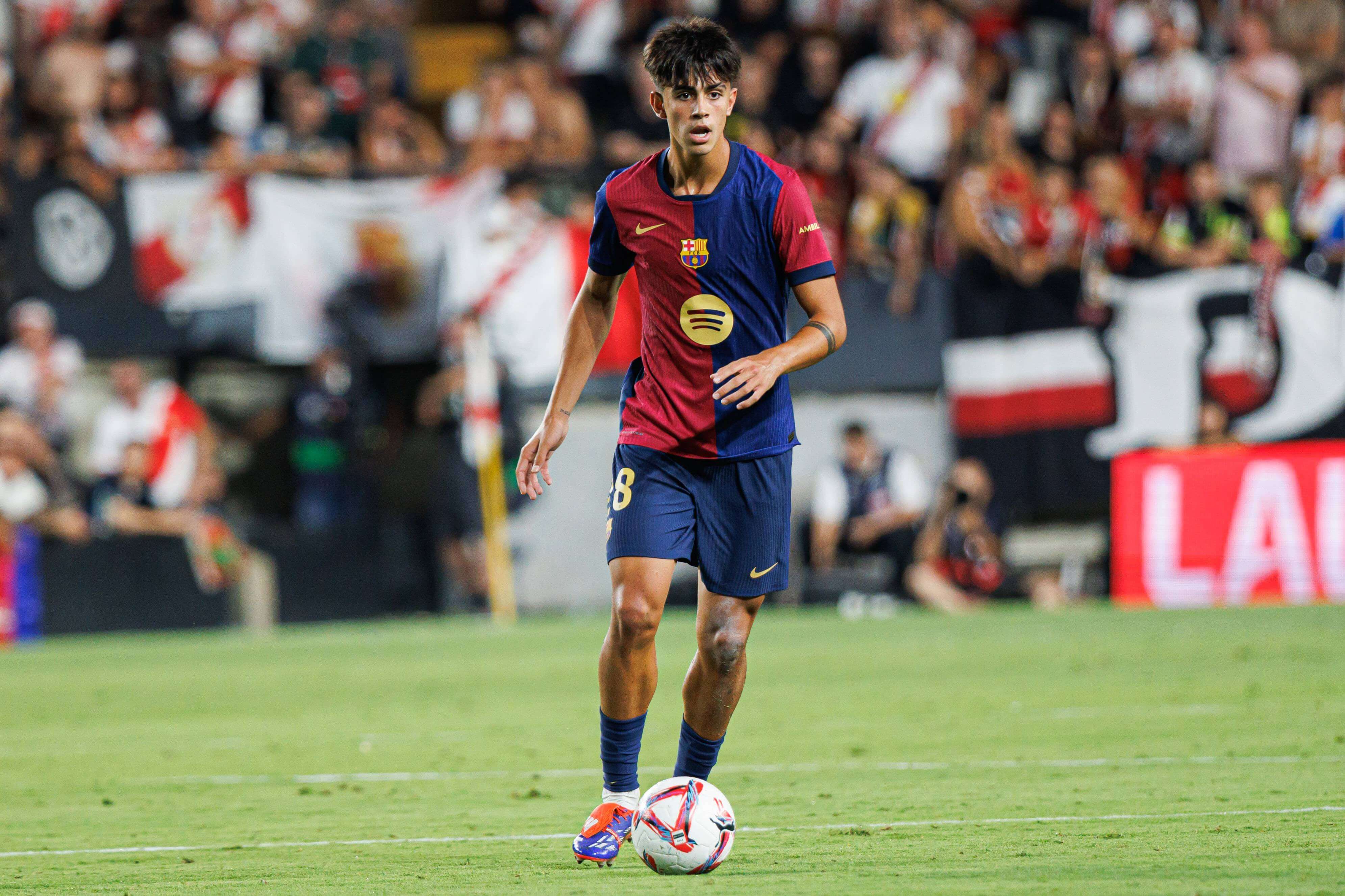  Marc Bernal, en el Rayo-Barça.