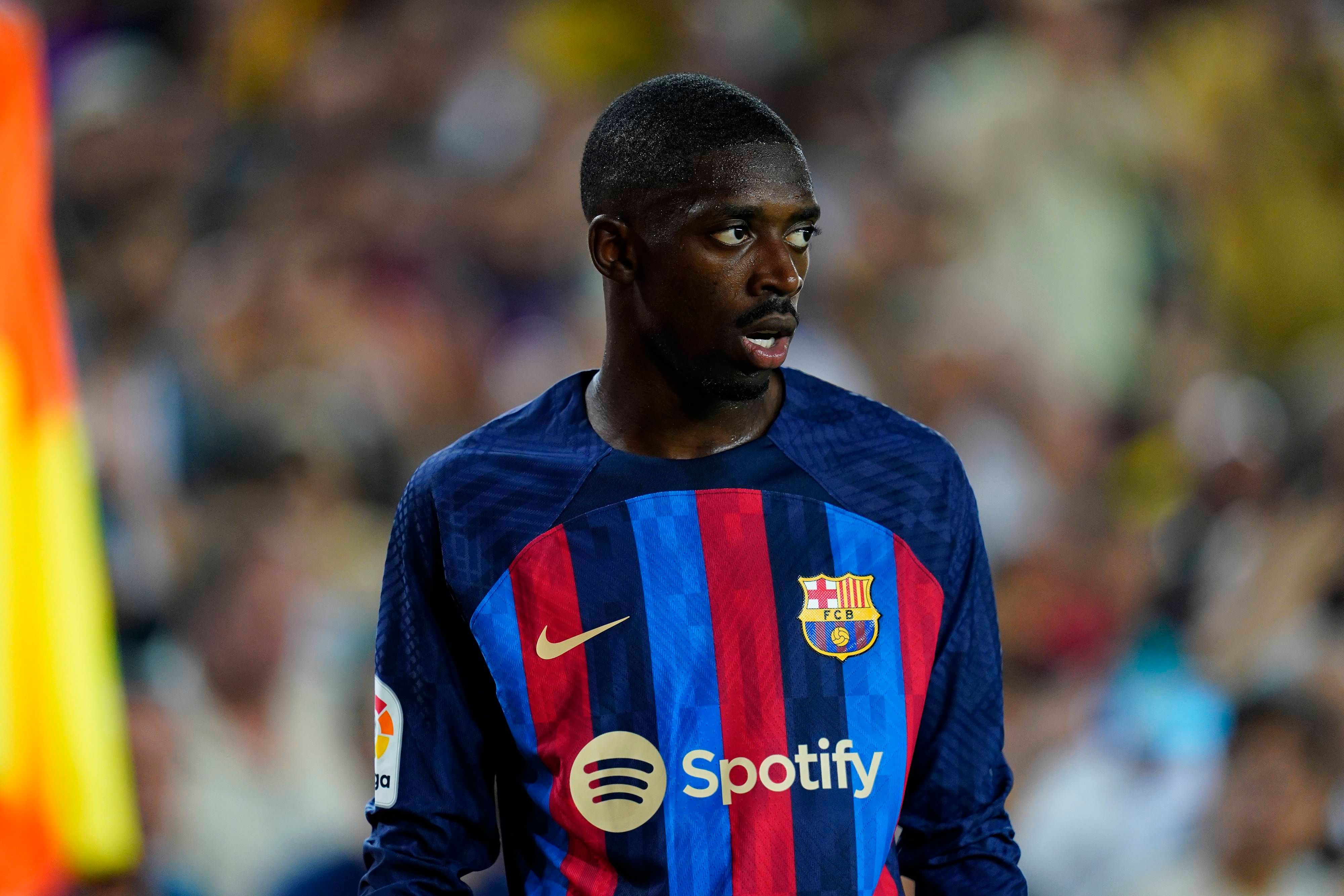 Ousmane Dembélé, en un partido del Barcelona.