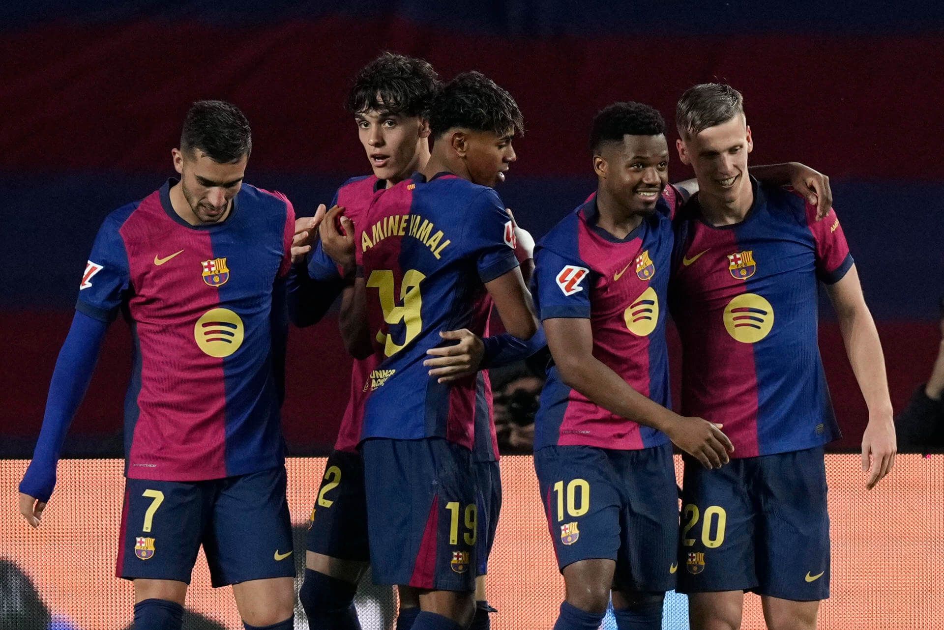  El Barcelona celebra el gol ante el Mallorca (EFE)