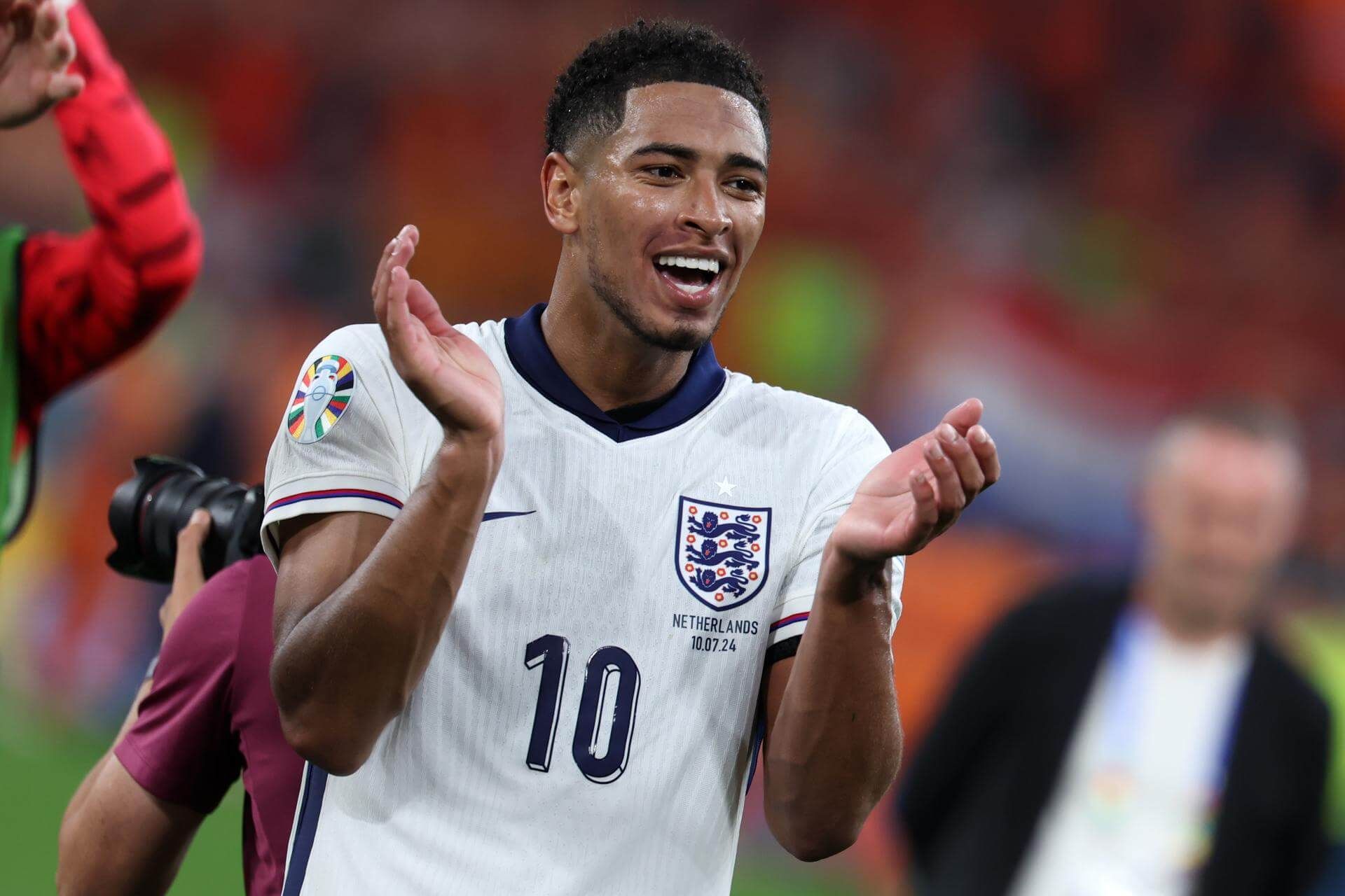 Jude Bellingham celebrando el pase a la final de la Eurocopa.