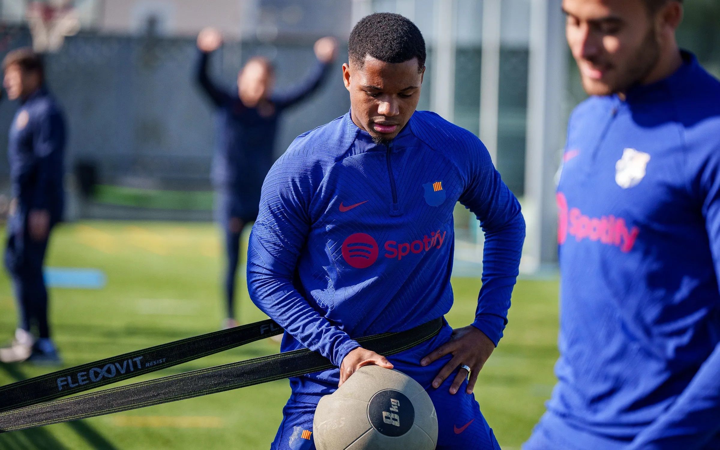 Ansu Fati, en una sesión del Barcelona.