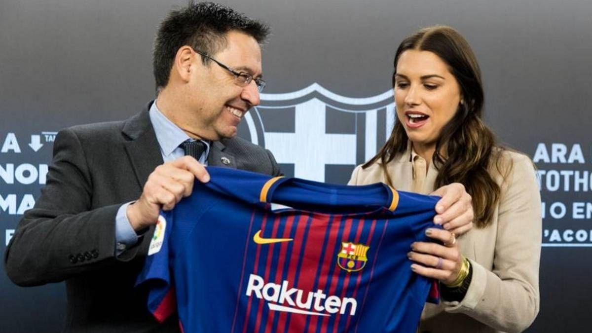  Alex Morgan, en su última visita al Camp Nou.