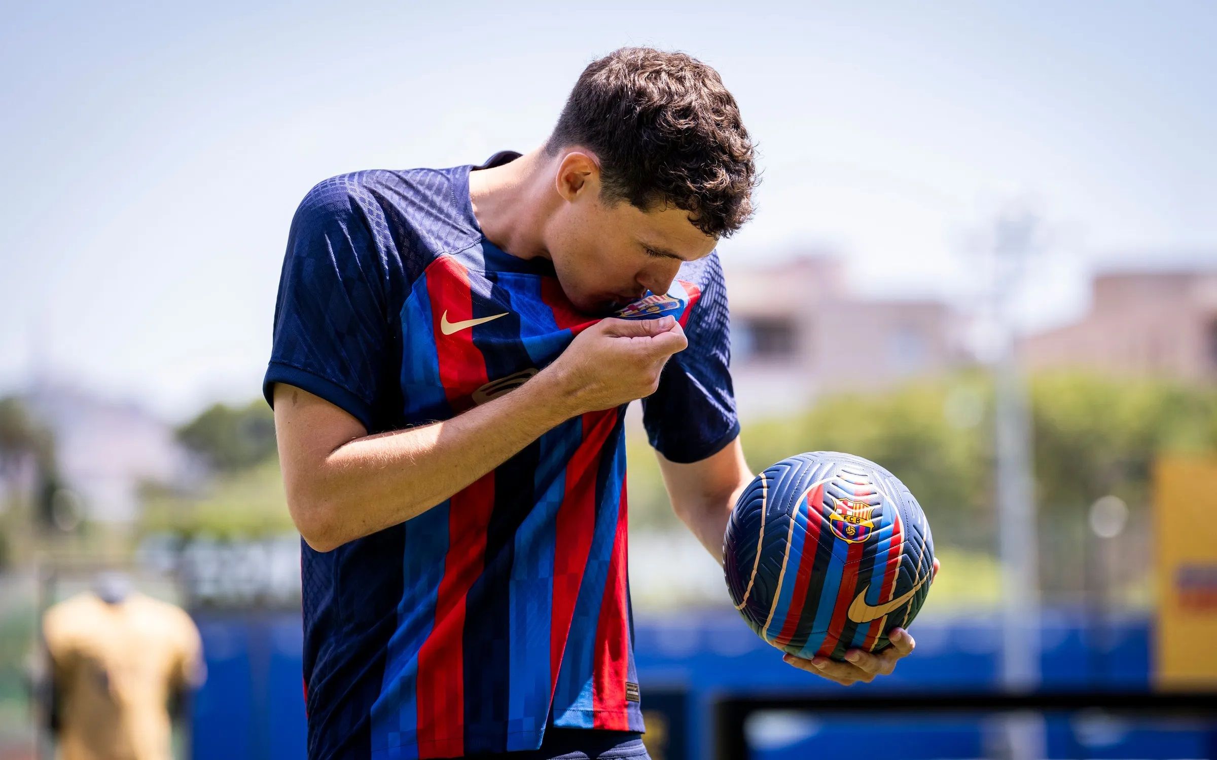  Andreas Christensen, en su presentación con el Barcelona.