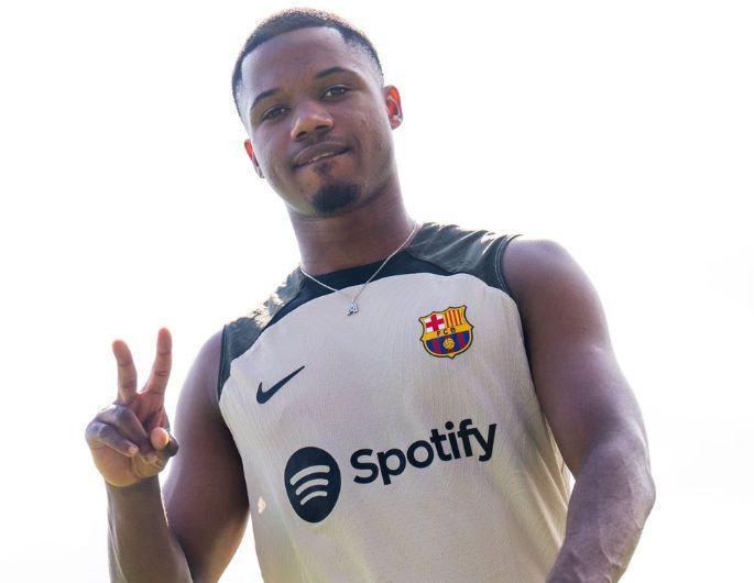  Ansu Fati, en un entrenamiento del Barça (FOTO: FCB).