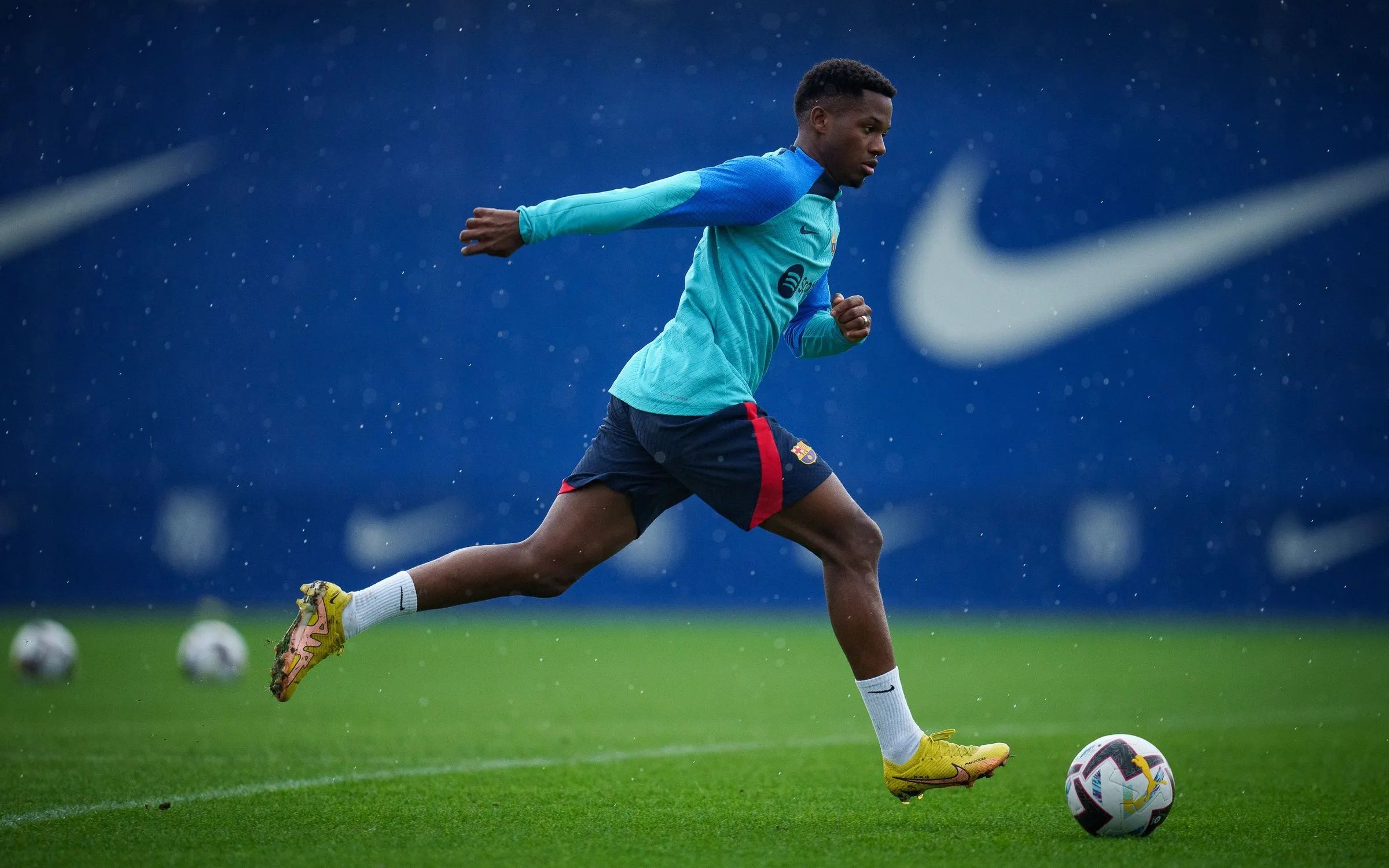 Ansu Fati, en una sesión del Barcelona.