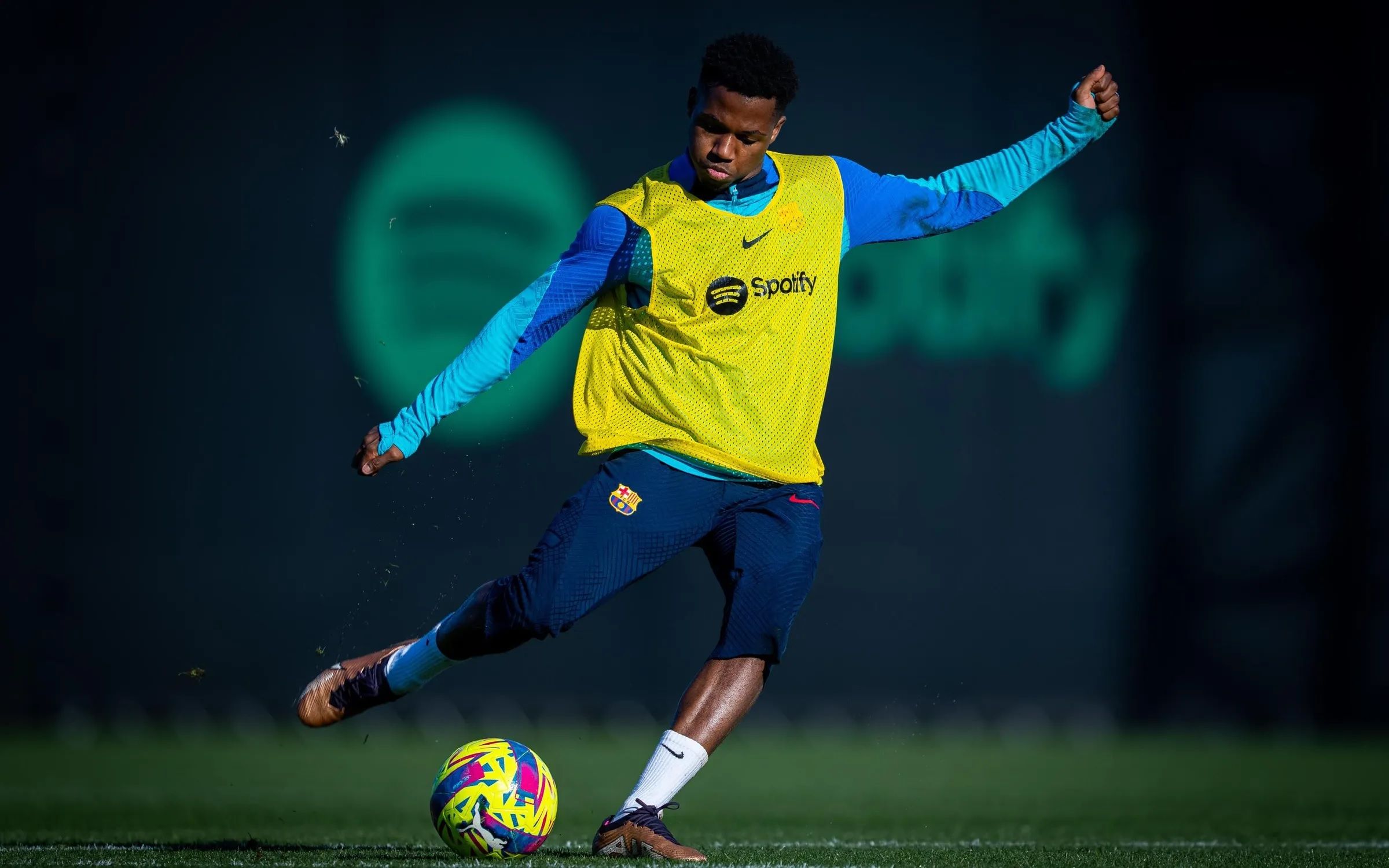 Ansu Fati, en una sesión del Barcelona.