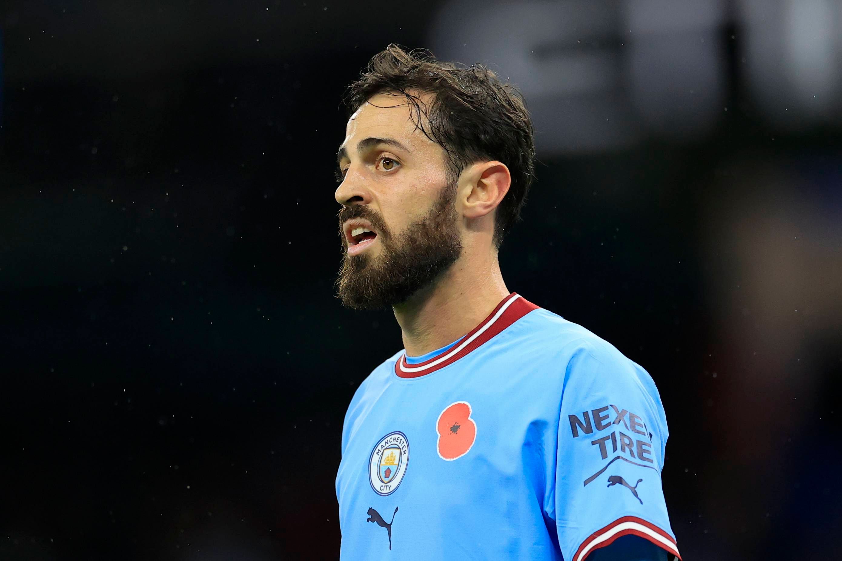 Bernardo Silva, durante un partido con el Manchester City (Foto: Cordon Press).
