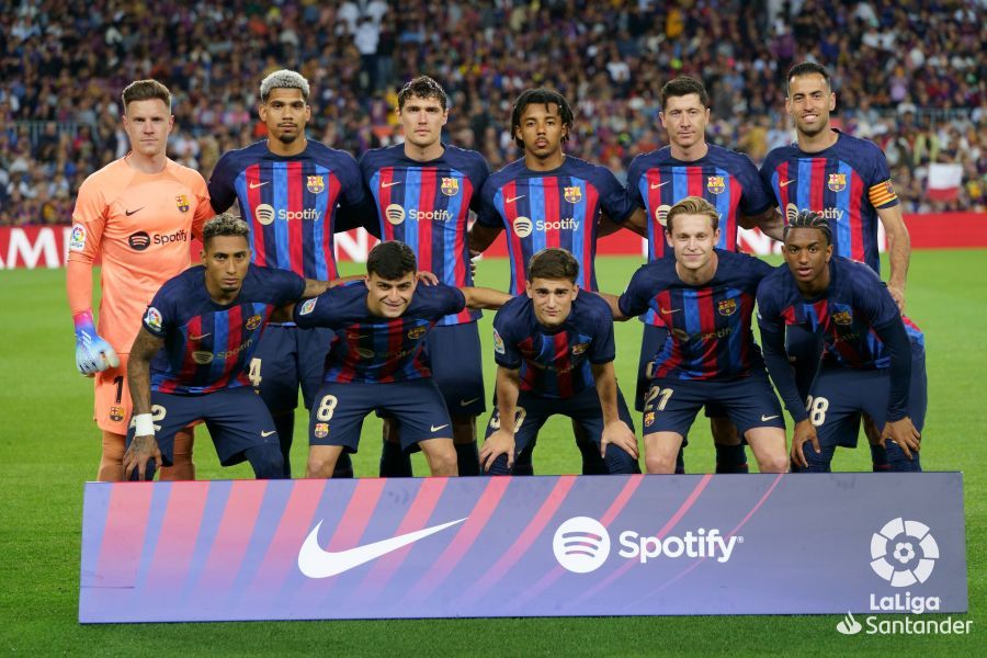  El once del Barcelona en el duelo ante el Betis.