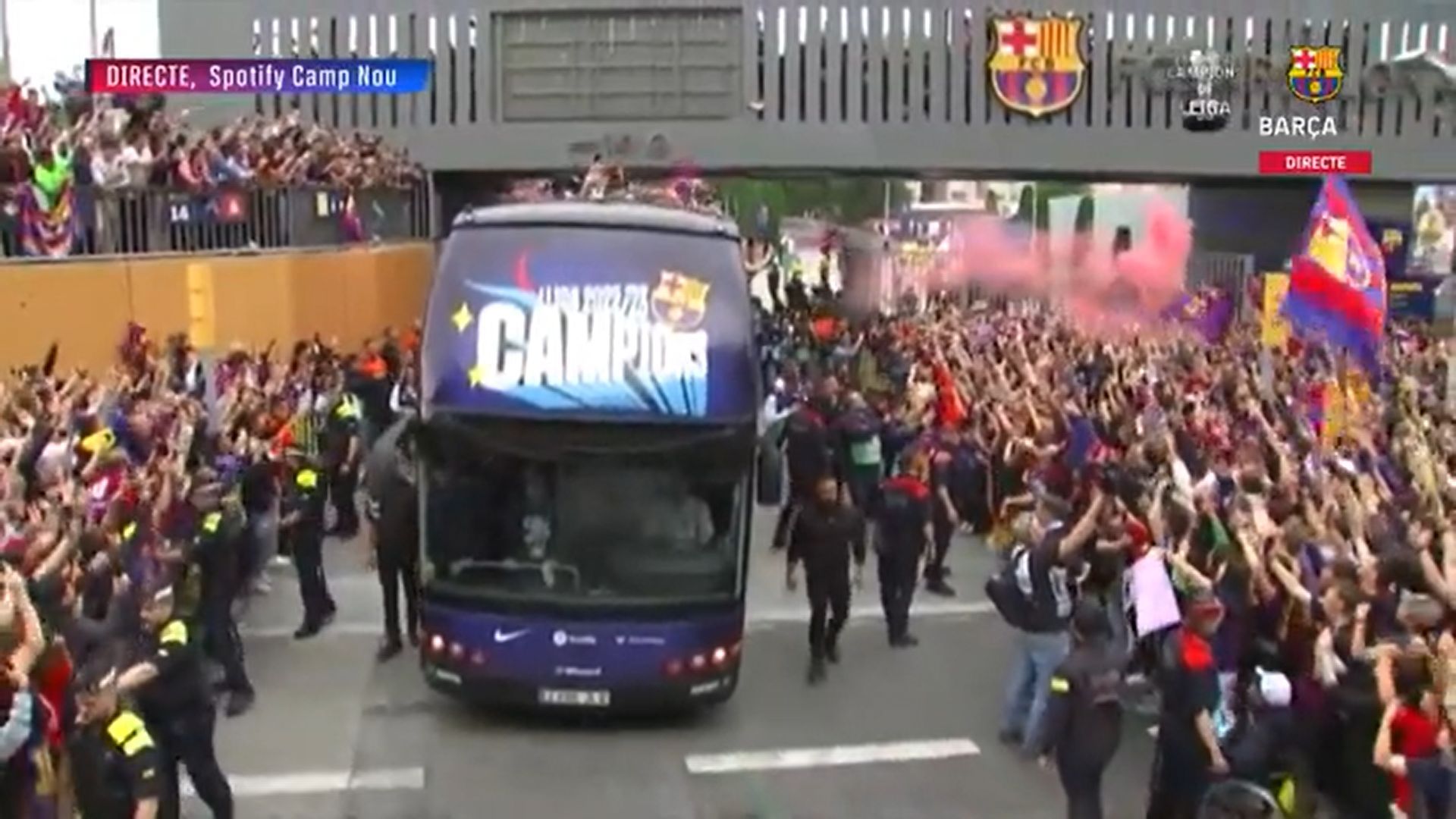  Rua de campeones de LALIGA del Barça.