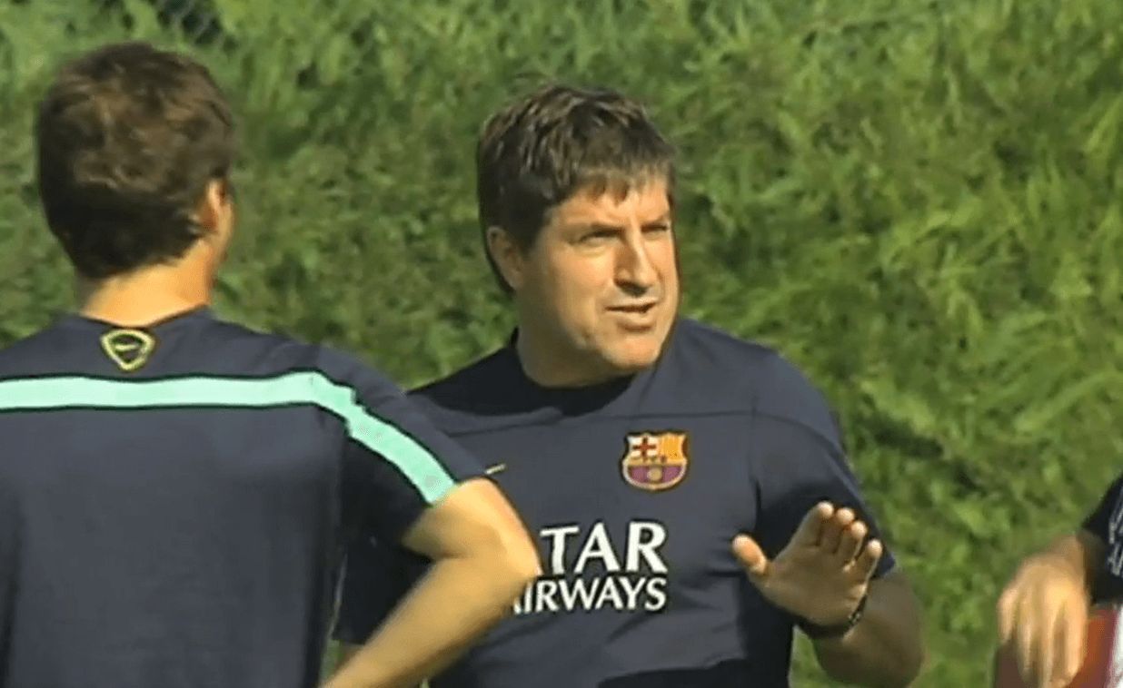 Jordi Roura durante su etapa en el Barcelona